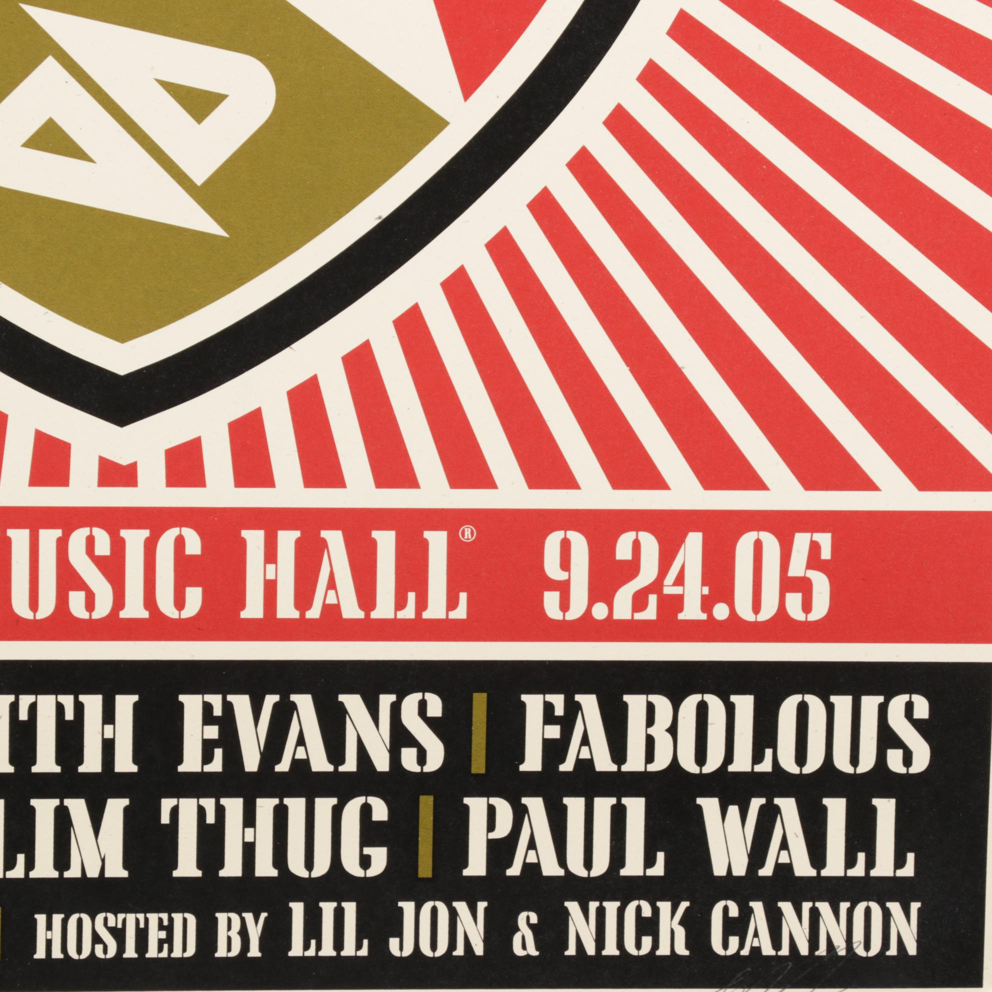 Shepard Fairey Serigraph for Boost Mobile Rock Corps Concert, 2005