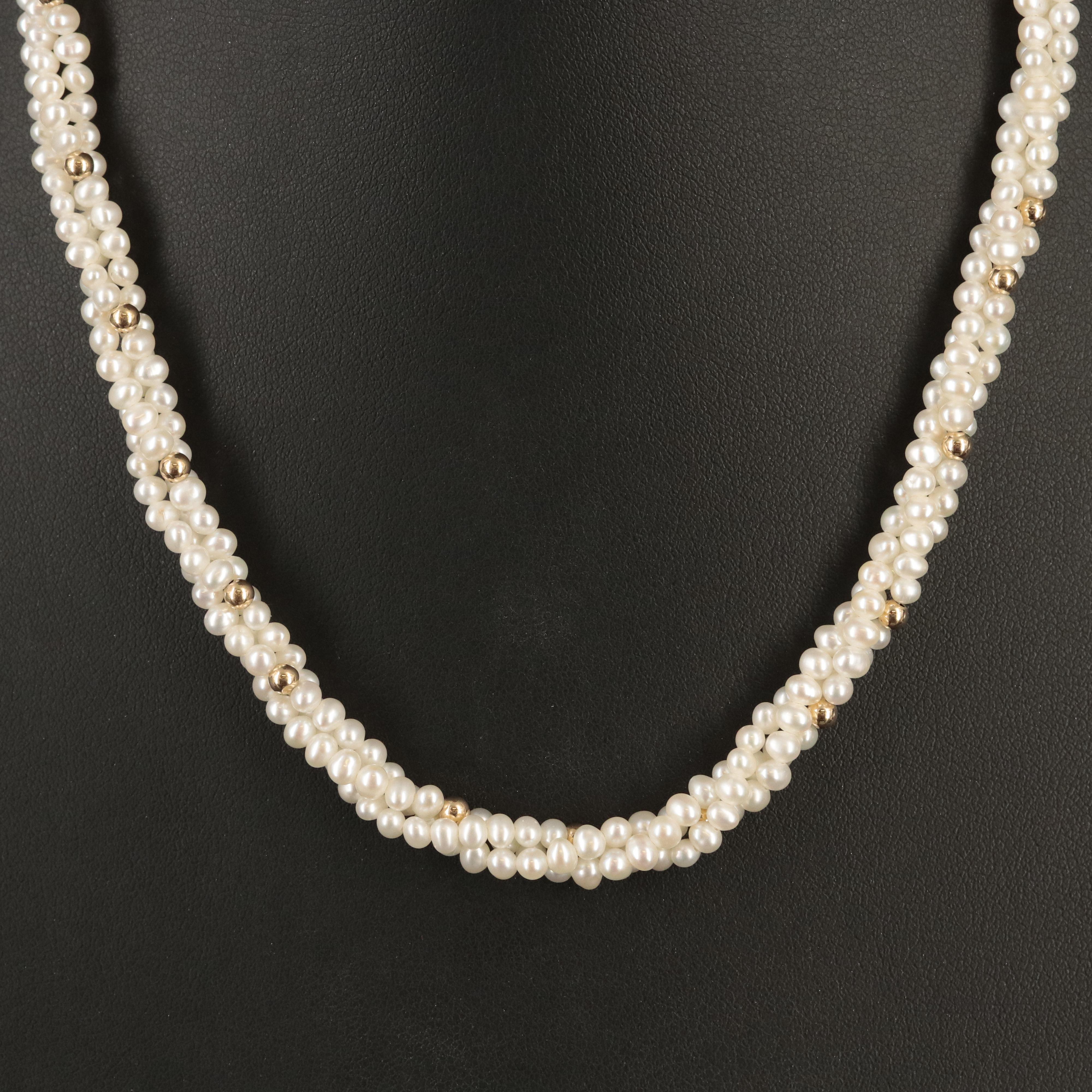 14K Pearl Triple-Strand Necklace