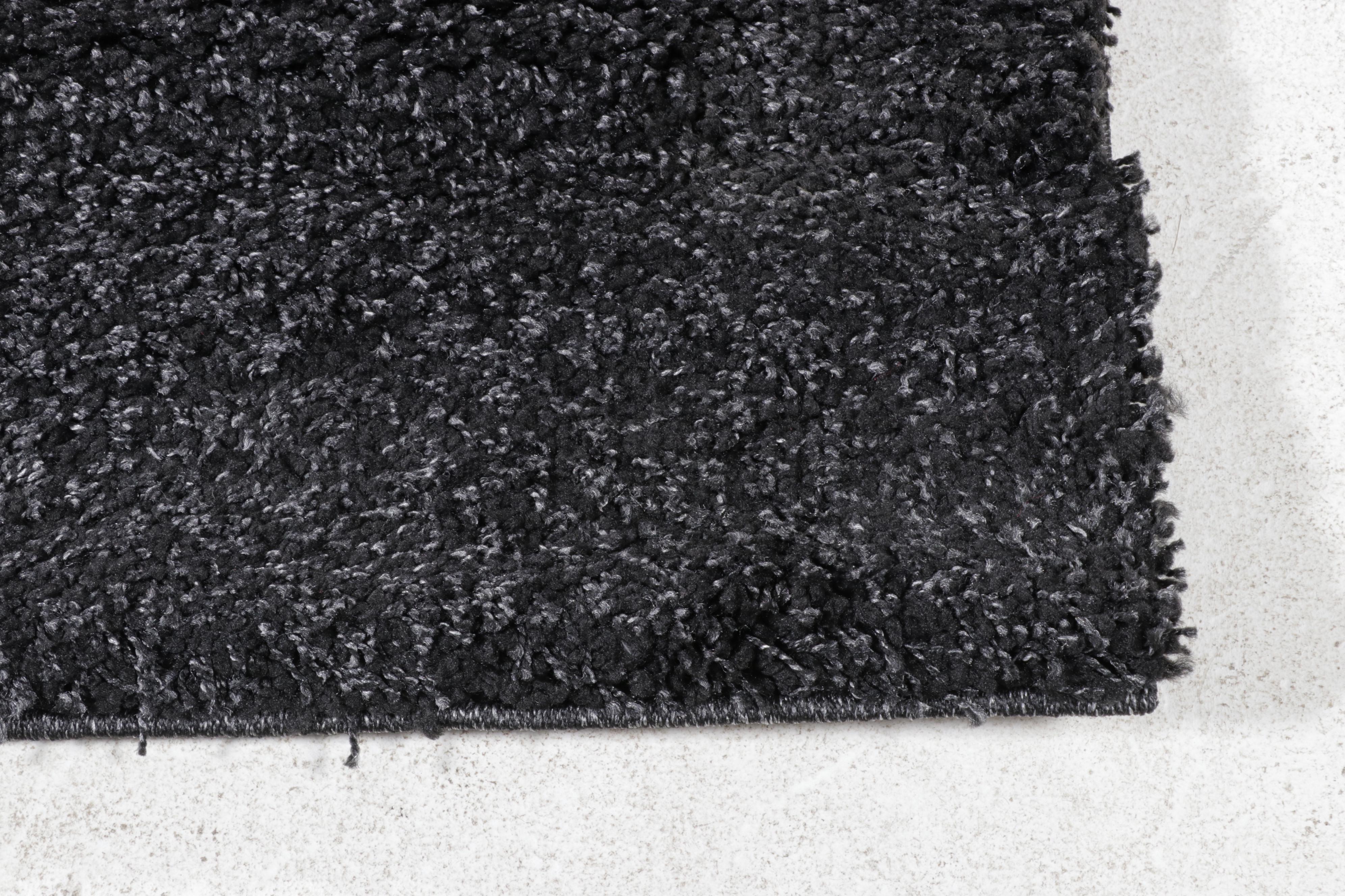 7'11 x 9'8 Machine Made Navy Blue Shag Area Rug