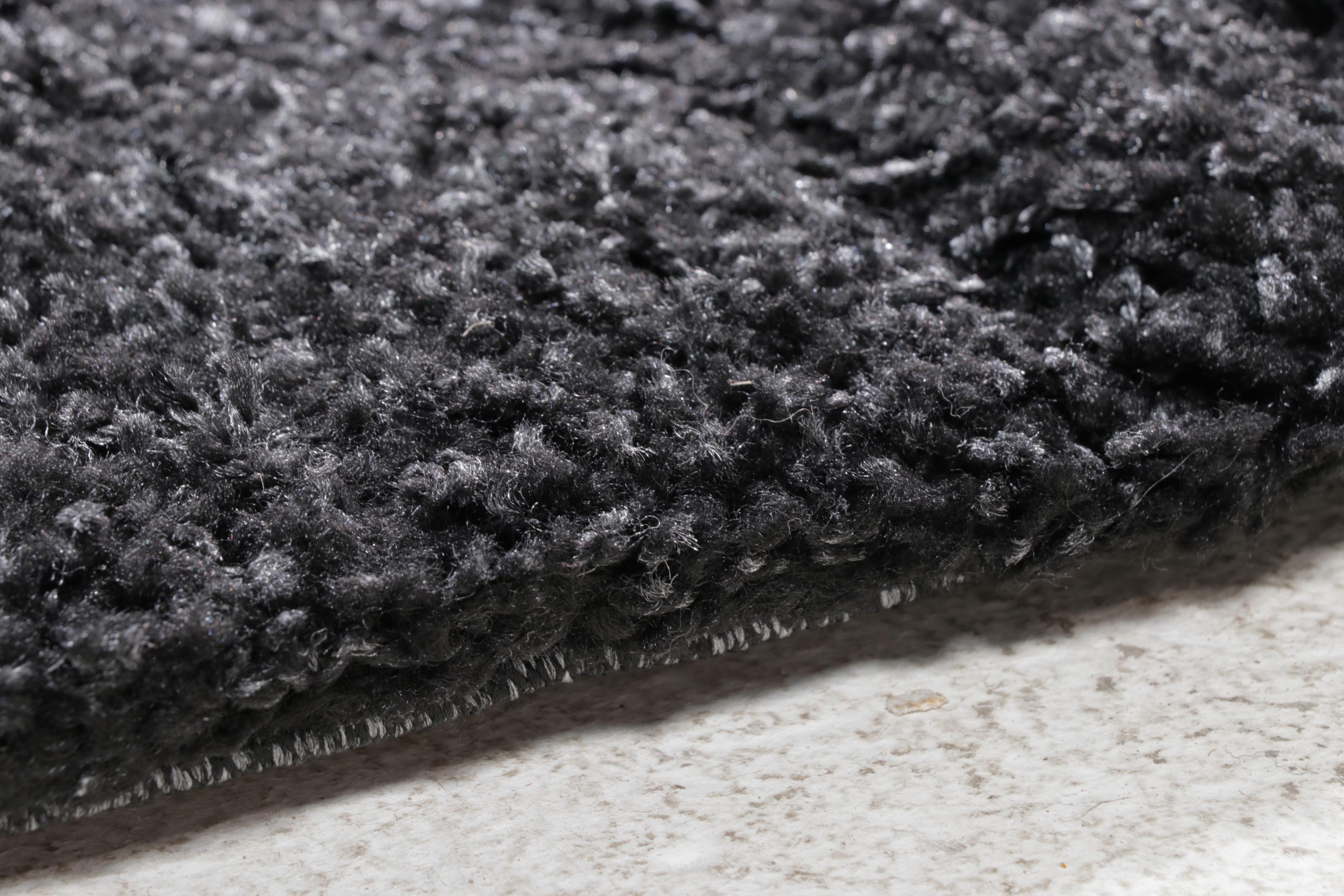 7'11 x 9'8 Machine Made Navy Blue Shag Area Rug