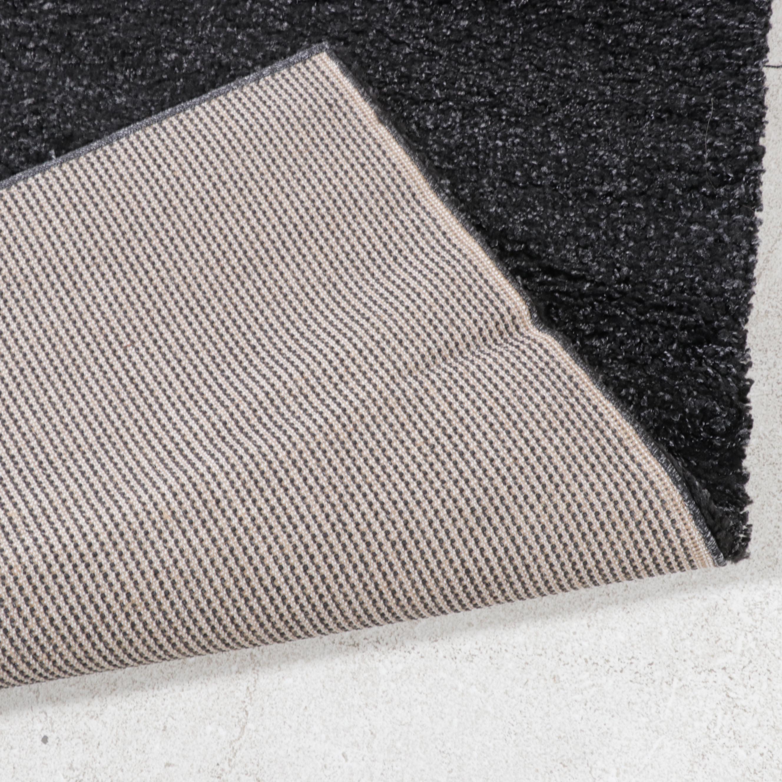 7'11 x 9'8 Machine Made Navy Blue Shag Area Rug