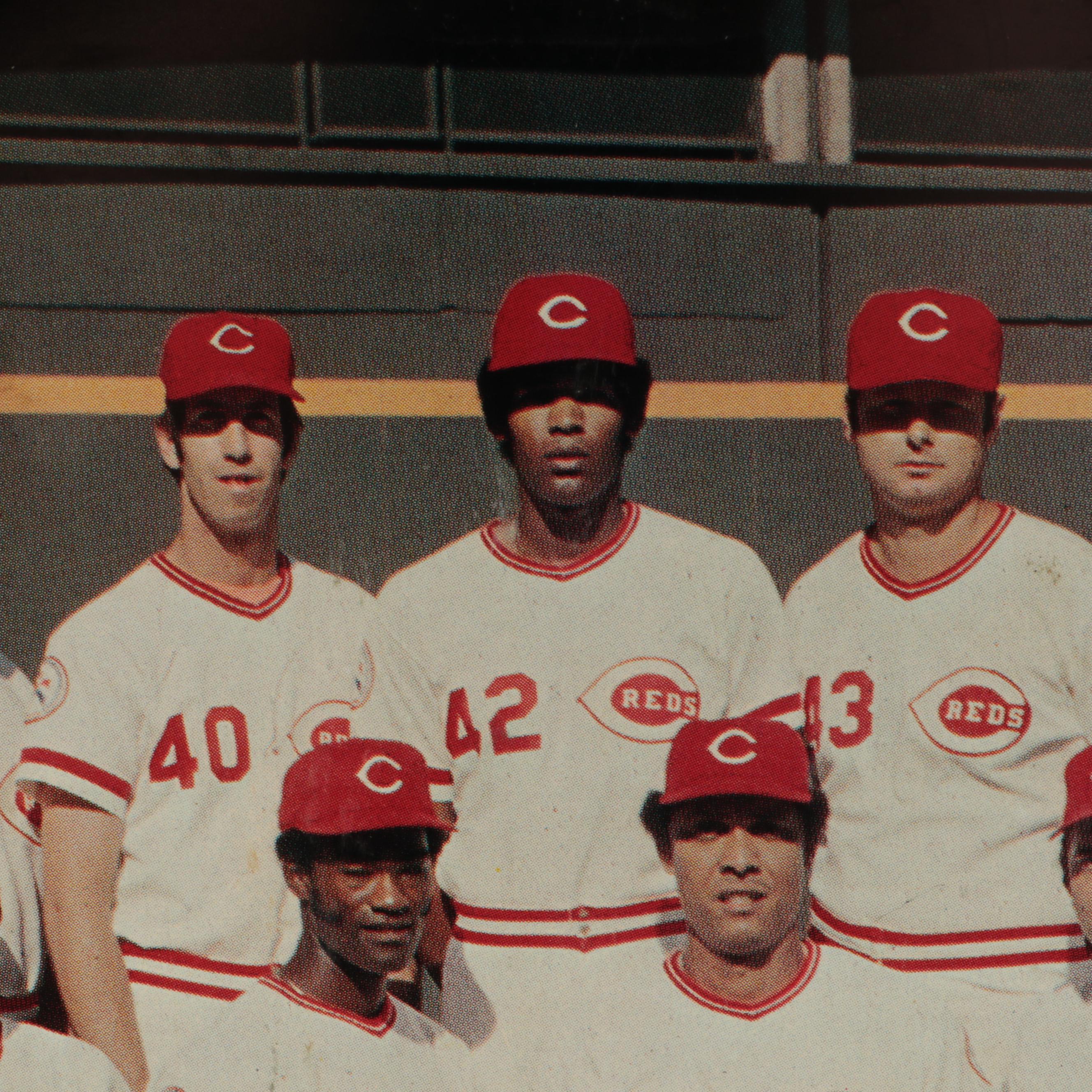 1976 Cincinnati Reds World Series Team Decorative Serving Tray with Rose, More