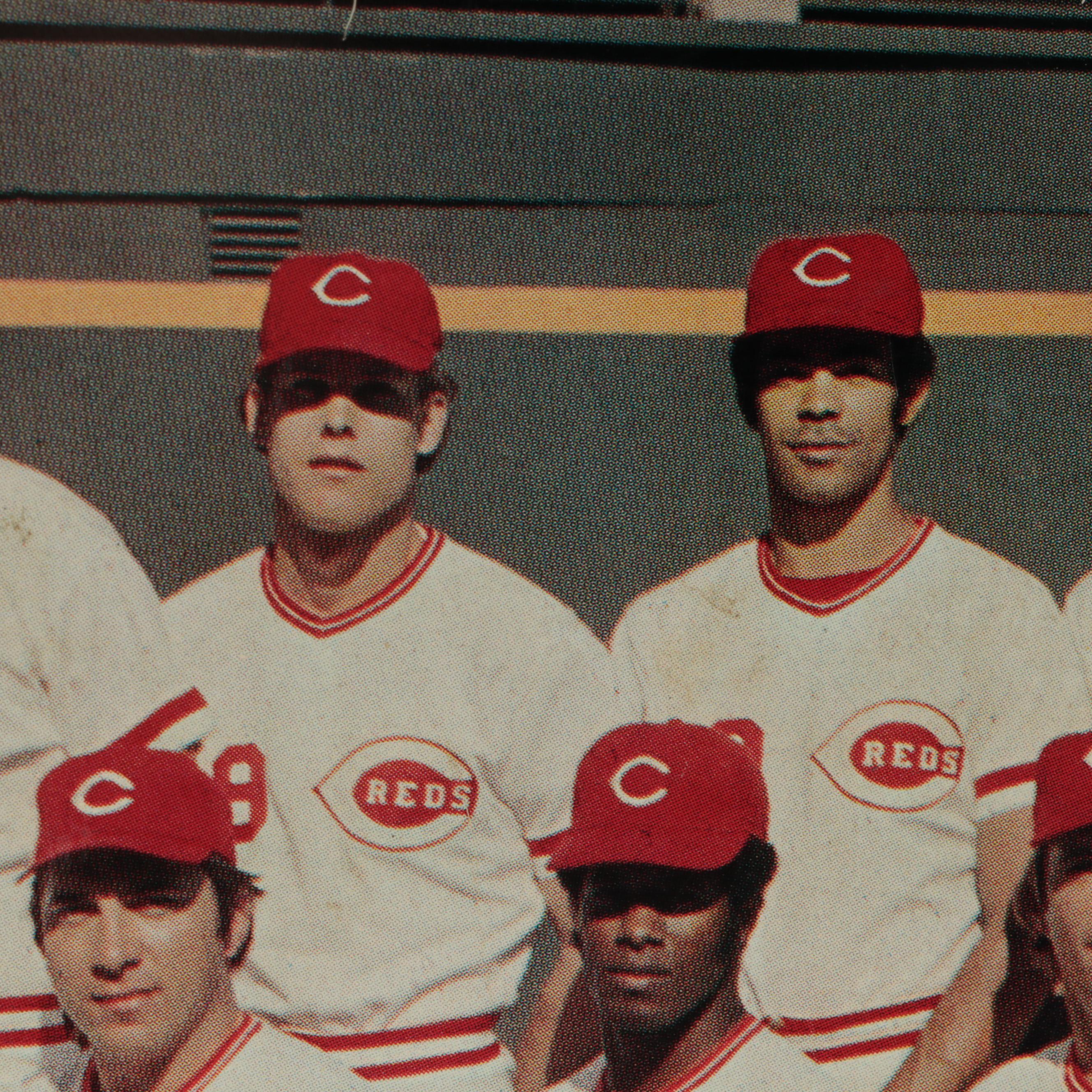 1976 Cincinnati Reds World Series Team Decorative Serving Tray with Rose, More