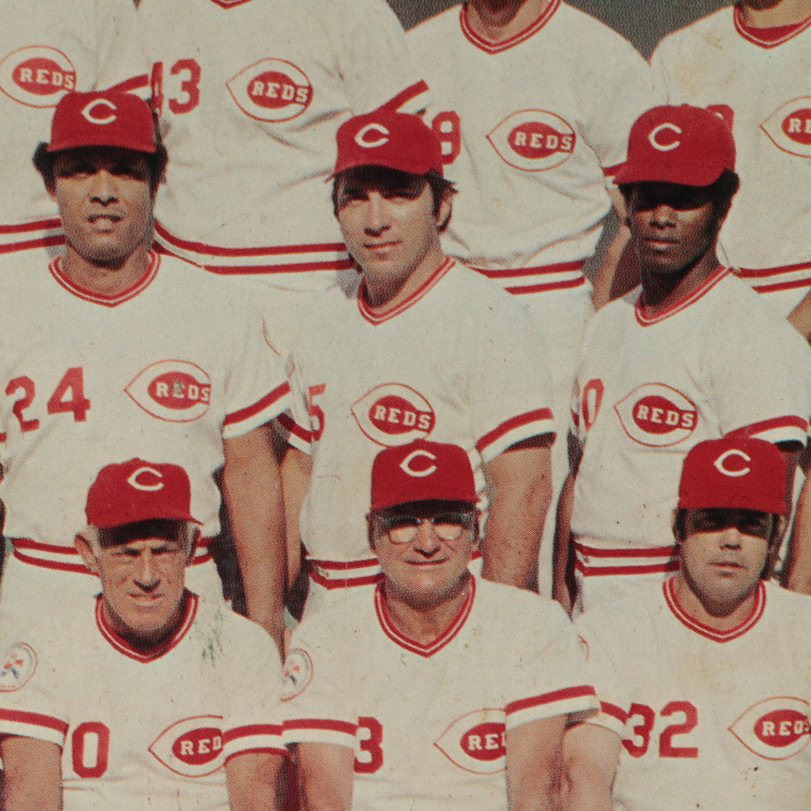 1976 Cincinnati Reds World Series Team Decorative Serving Tray with Rose, More