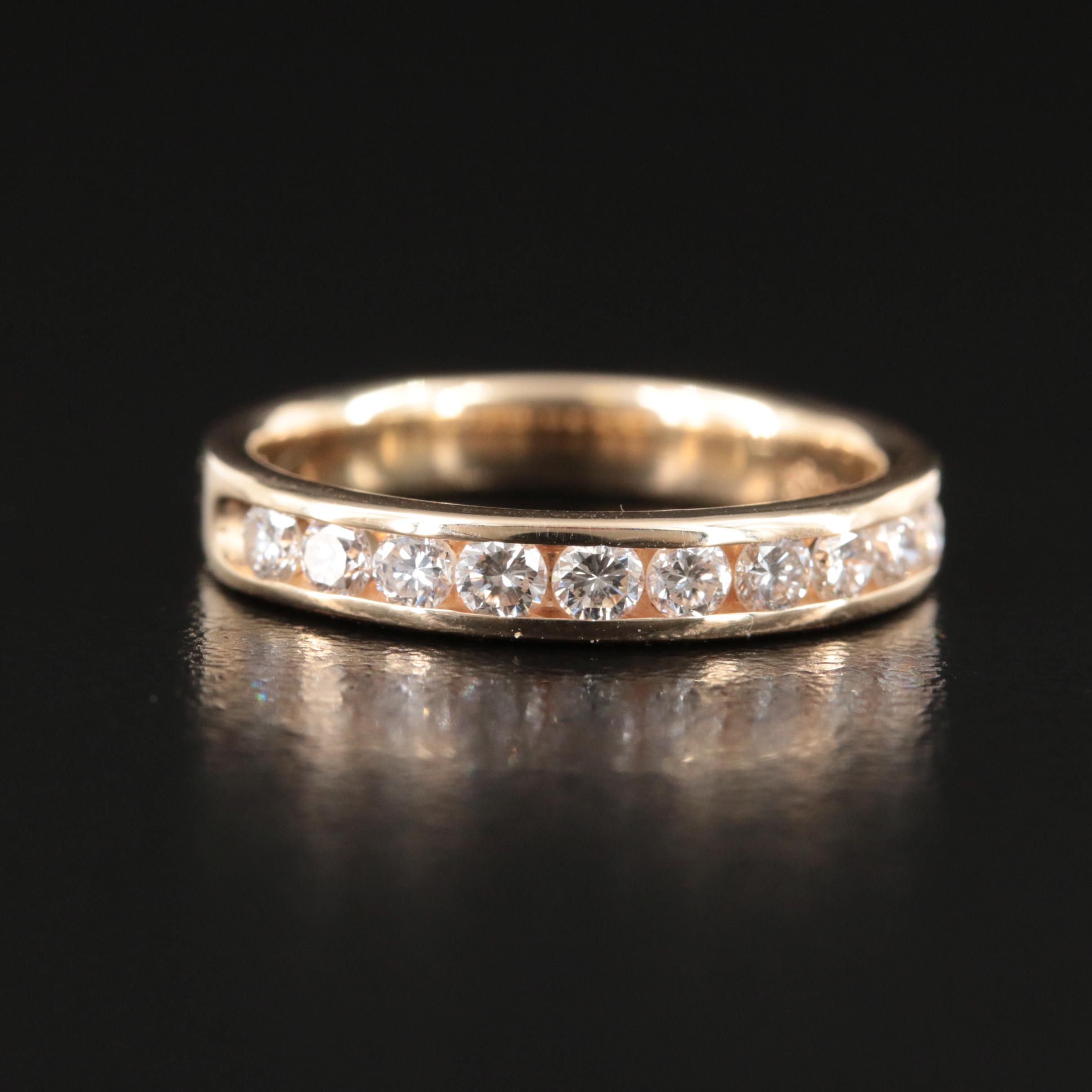 14K 0.48 CTW Diamond Channel Set Band