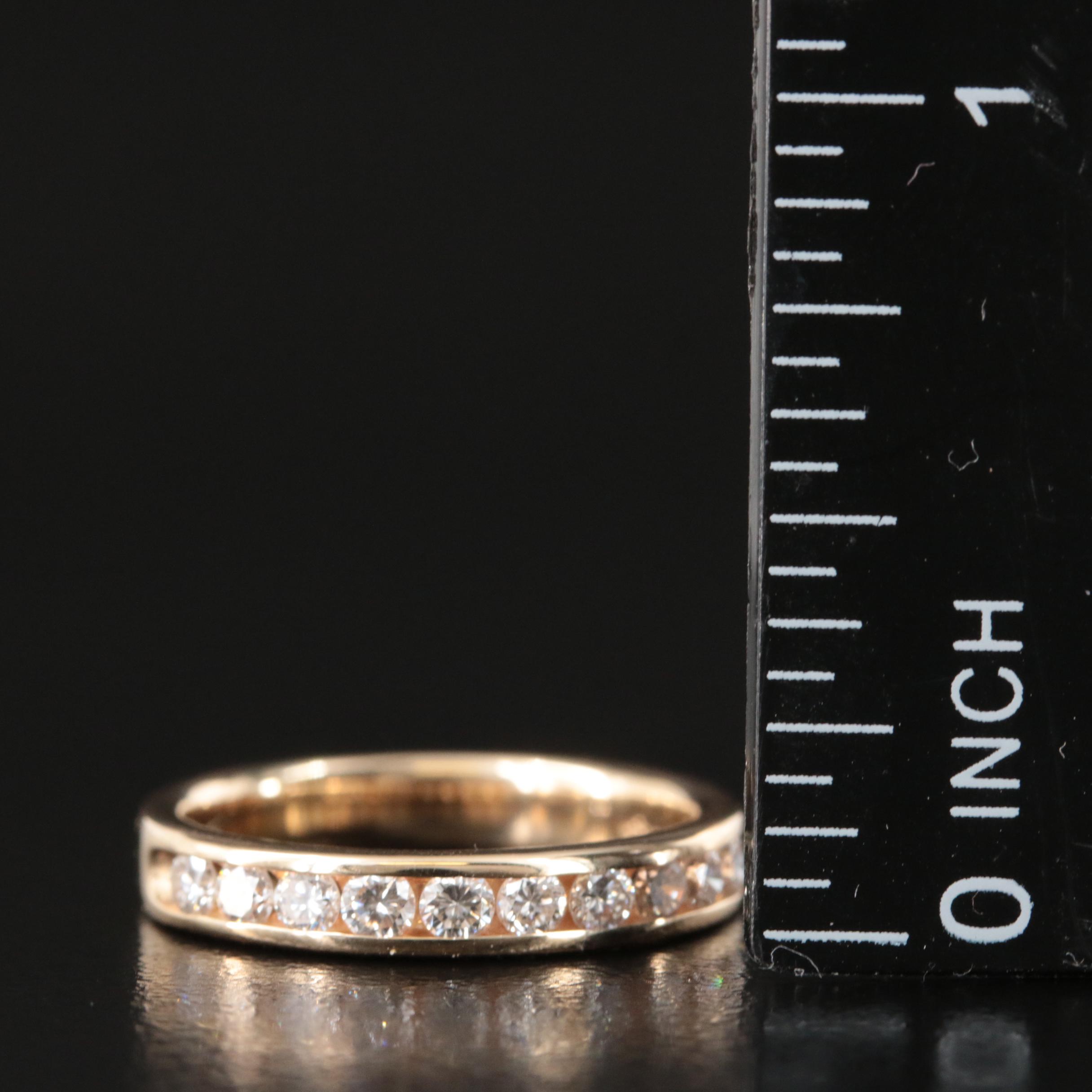 14K 0.48 CTW Diamond Channel Set Band