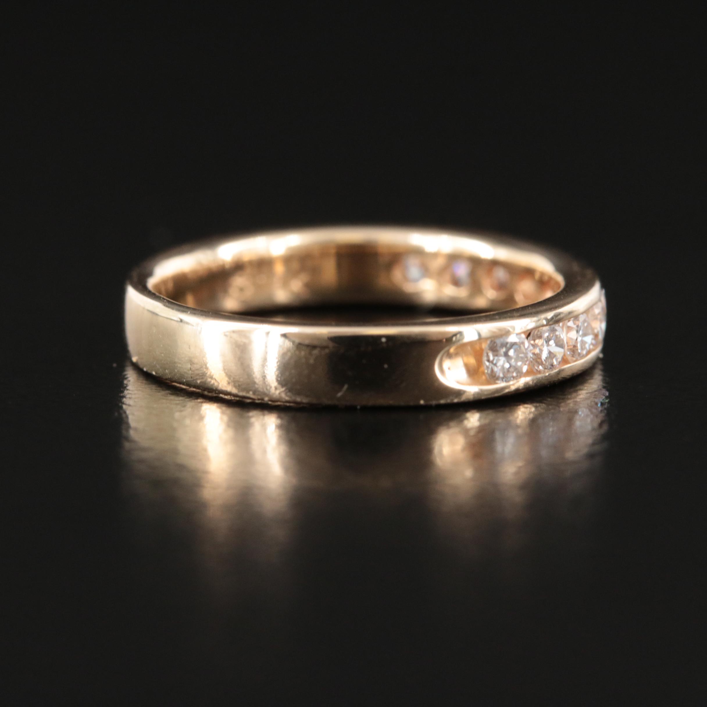 14K 0.48 CTW Diamond Channel Set Band
