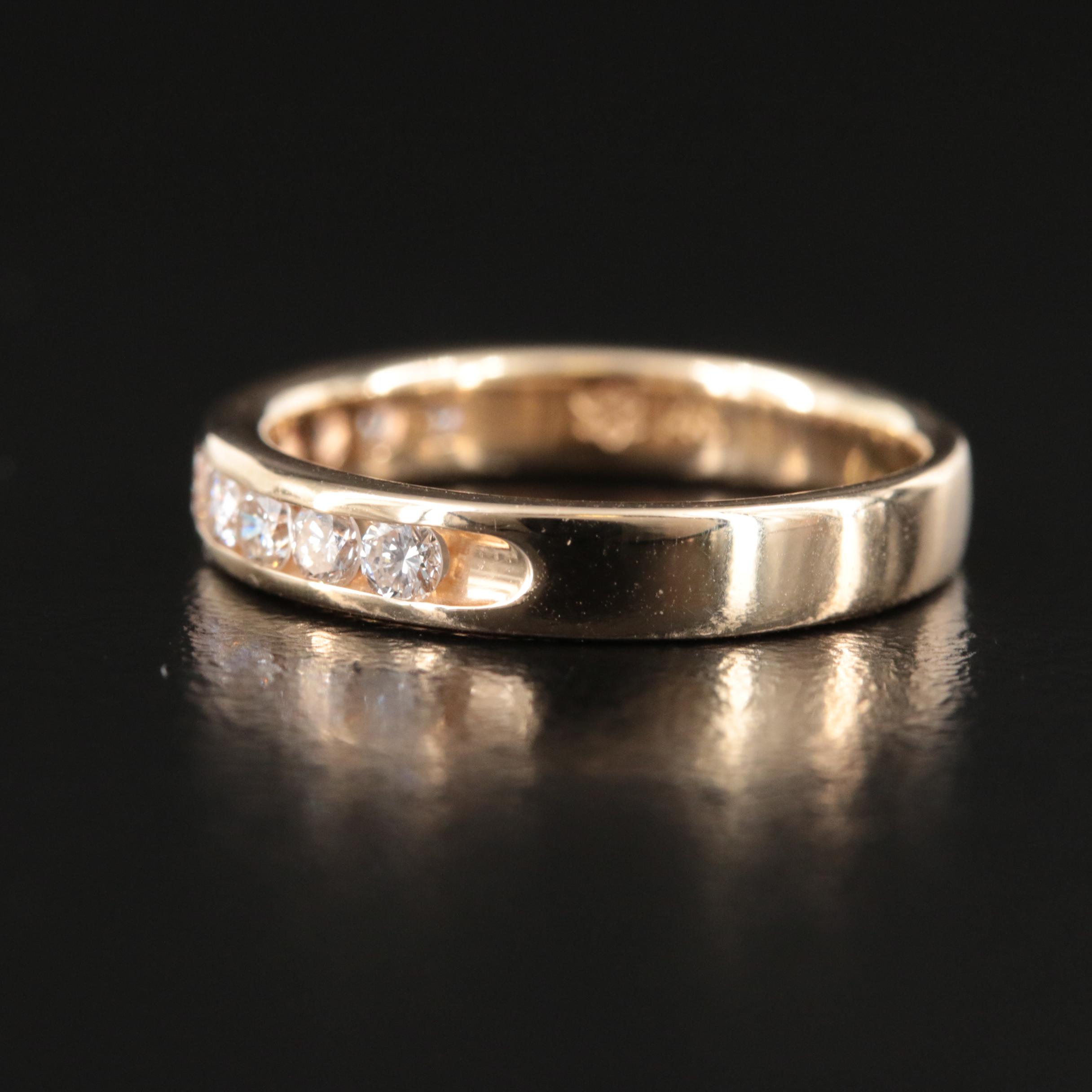 14K 0.48 CTW Diamond Channel Set Band