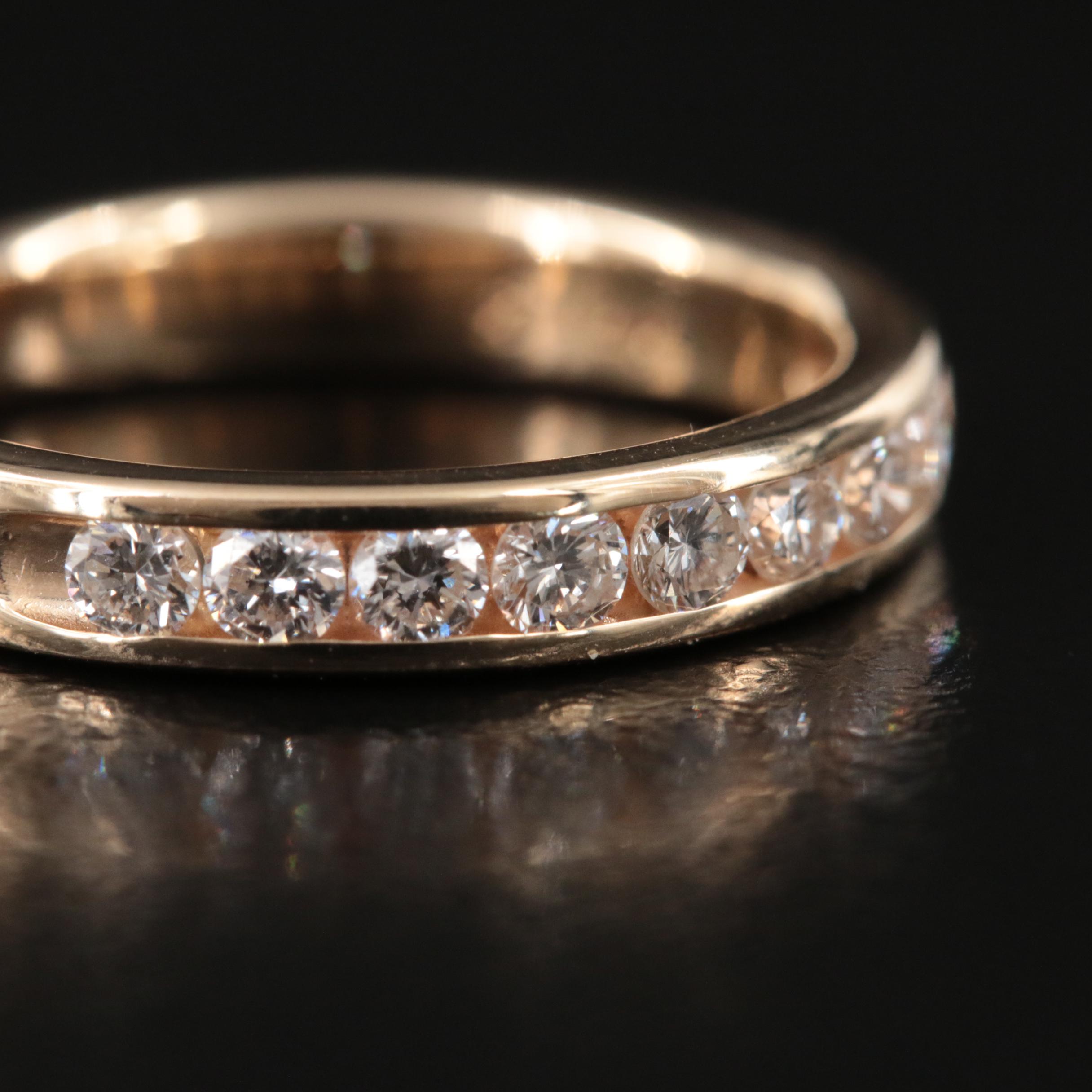 14K 0.48 CTW Diamond Channel Set Band