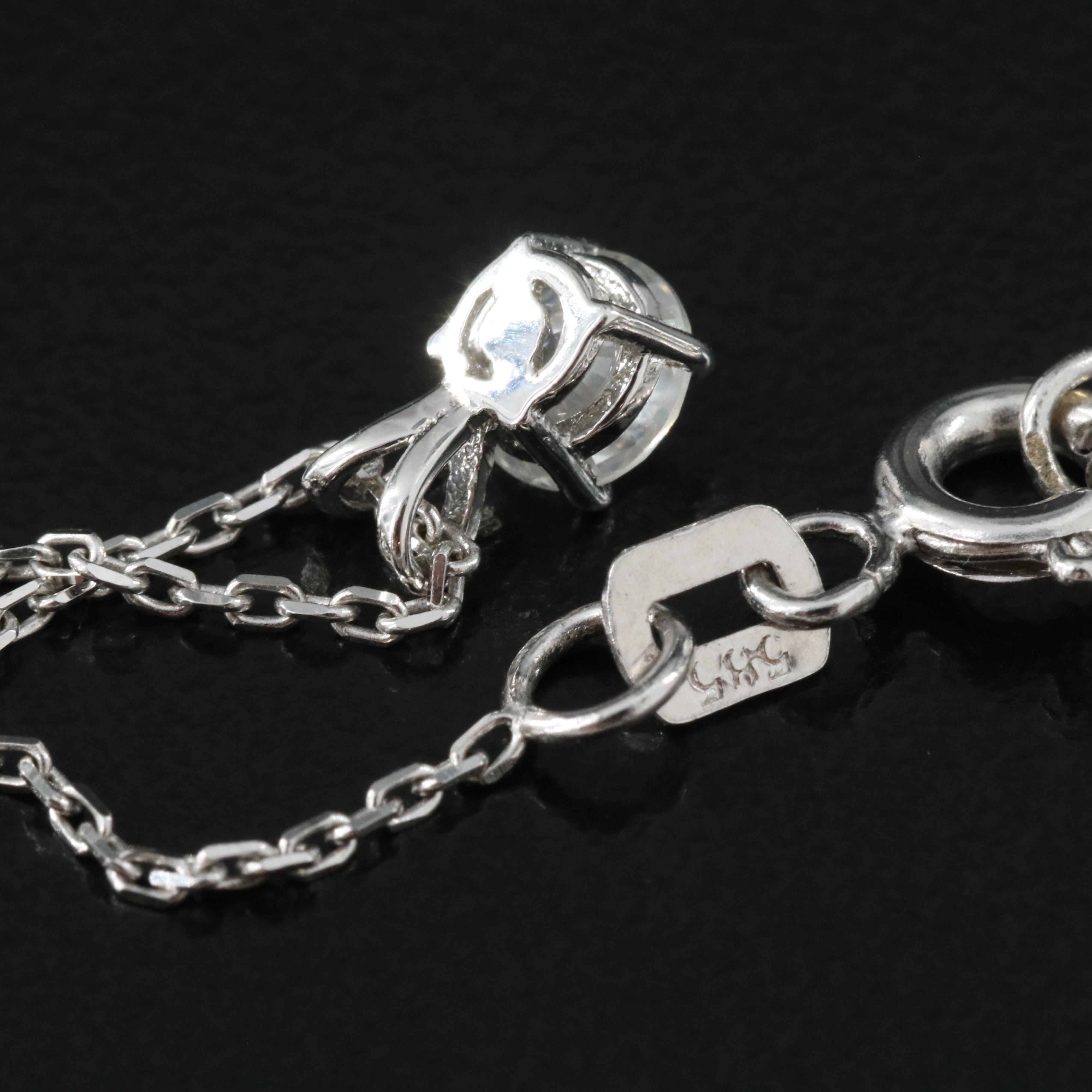 14K 0.31 CT Diamond Solitaire Pendant Necklace