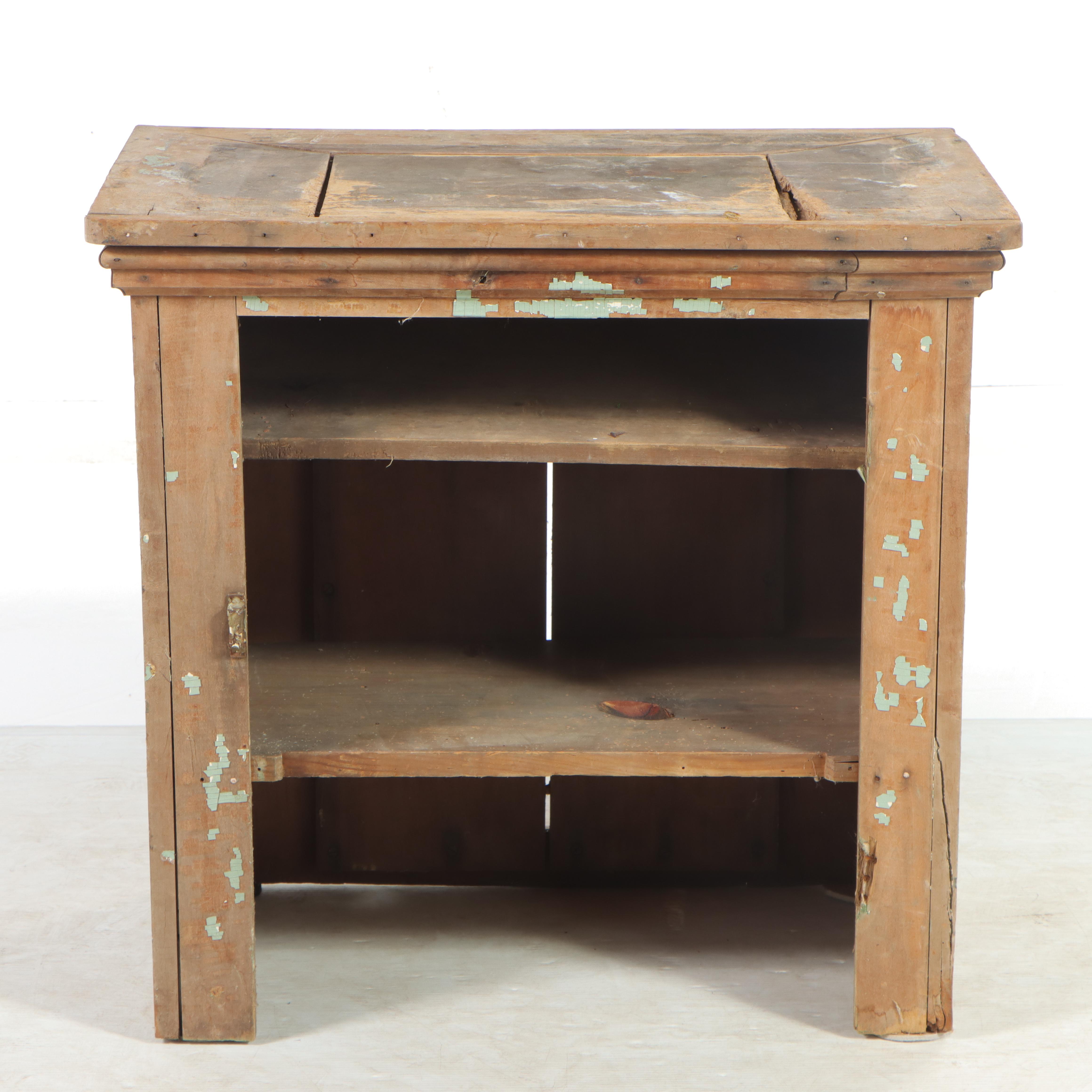 Gothic Revival Pine Tabernacle Cabinet, 19th Century