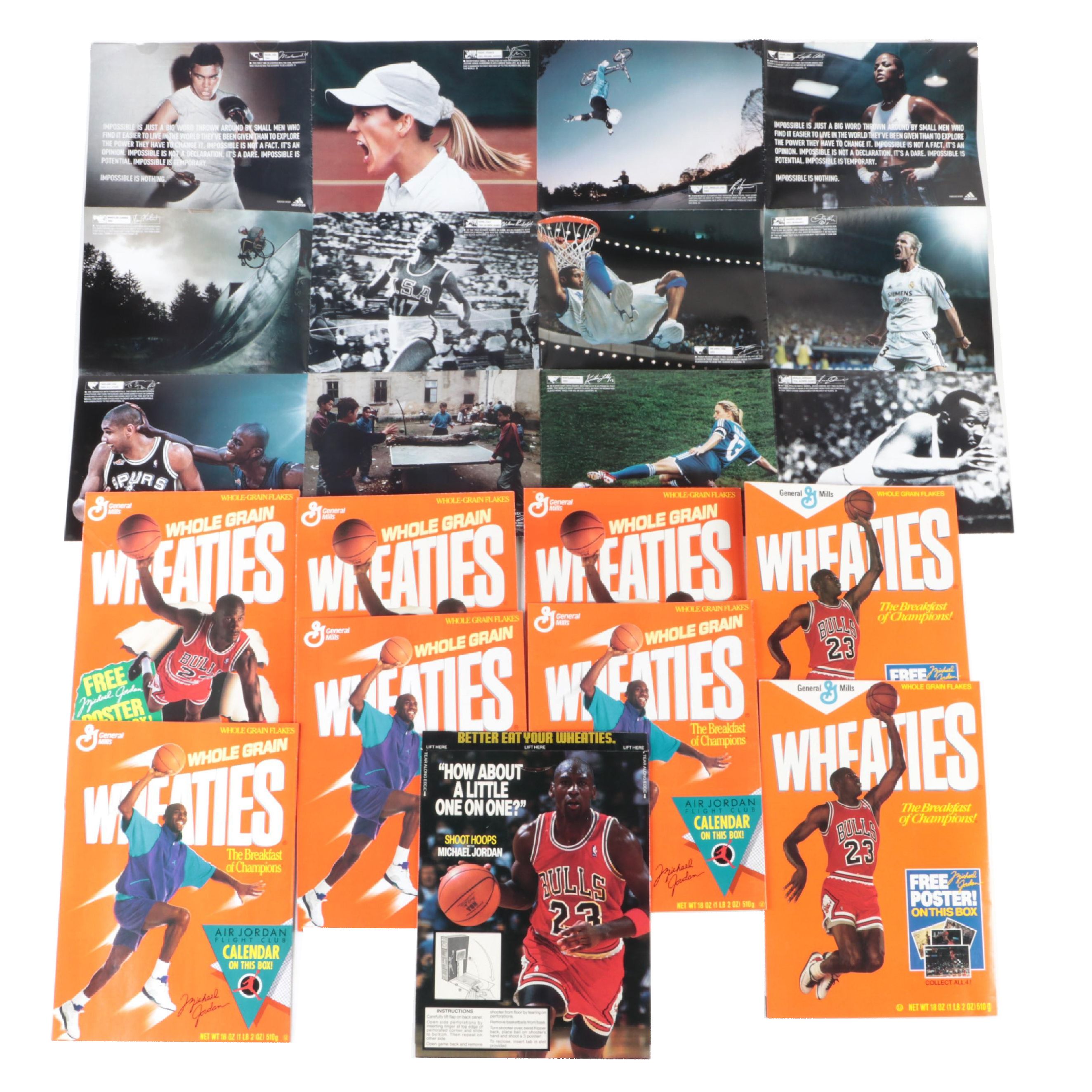 Wheaties Michael Jordan Posters with Muhammad Ali, Others Adidas Poster