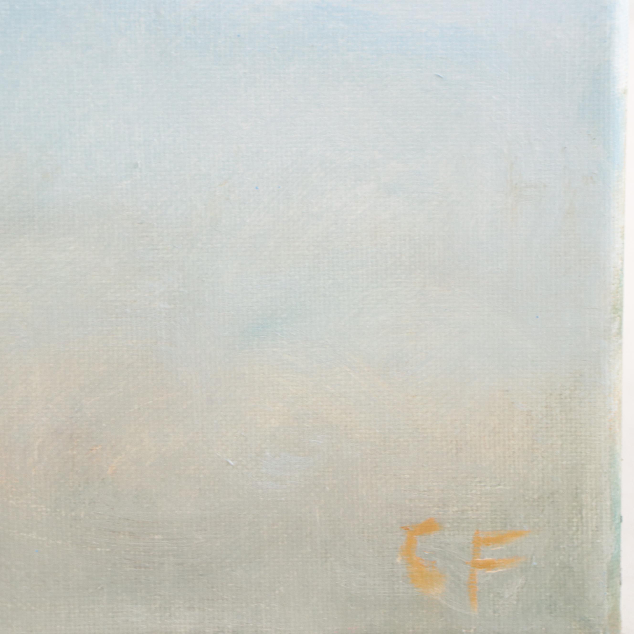 Dock Waterscape Acrylic Painting, 21st Century