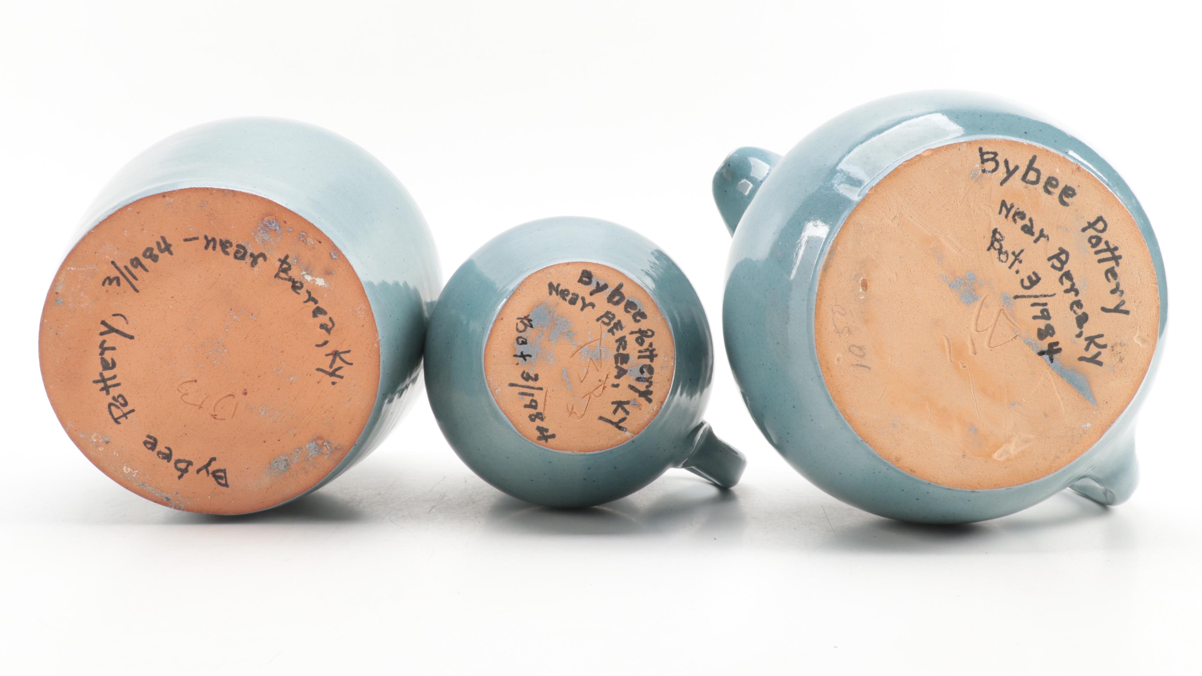 Bybee, Pat Huck and Other Pottery Vases, Pitcher, Mug and Bowl