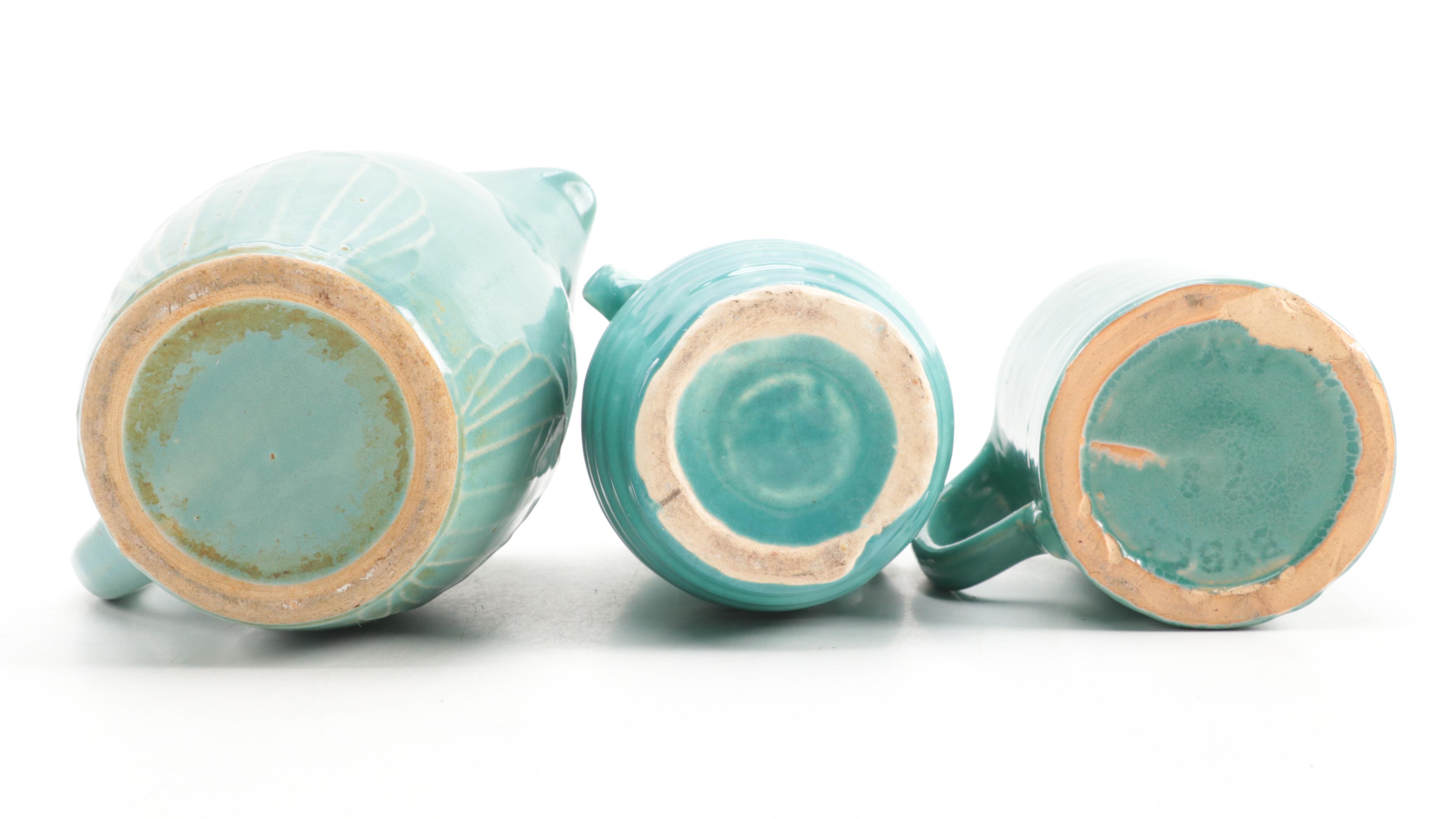 Bybee, Pat Huck and Other Pottery Vases, Pitcher, Mug and Bowl