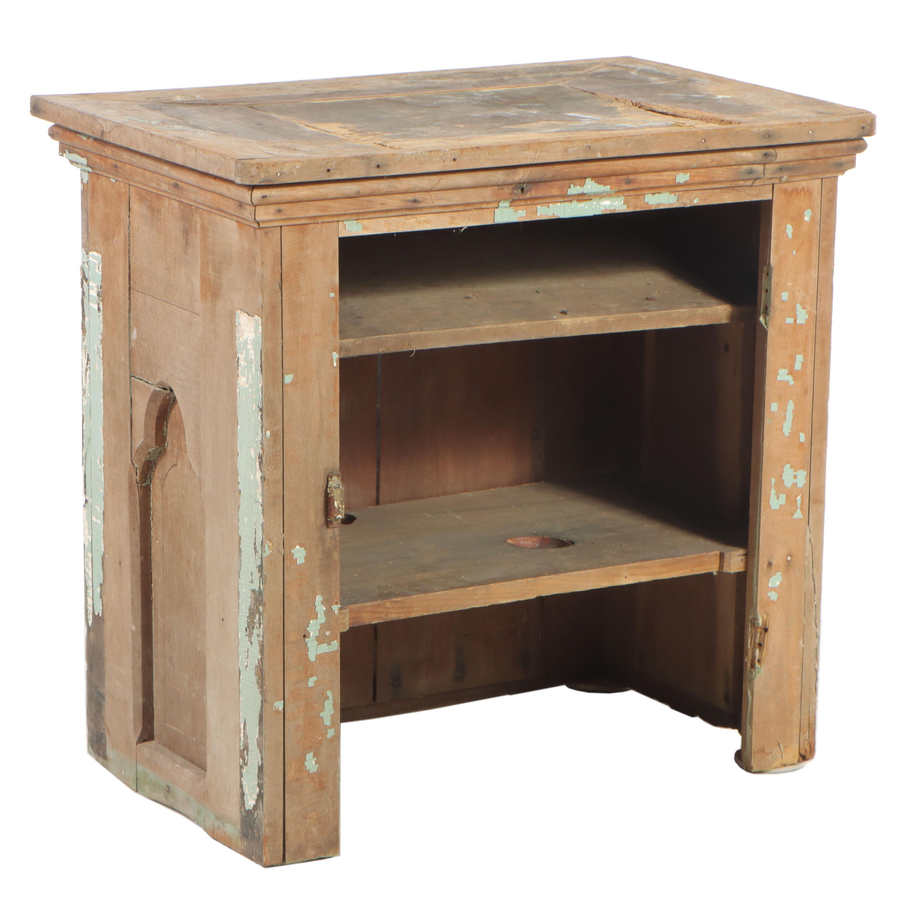 Gothic Revival Pine Tabernacle Cabinet, 19th Century