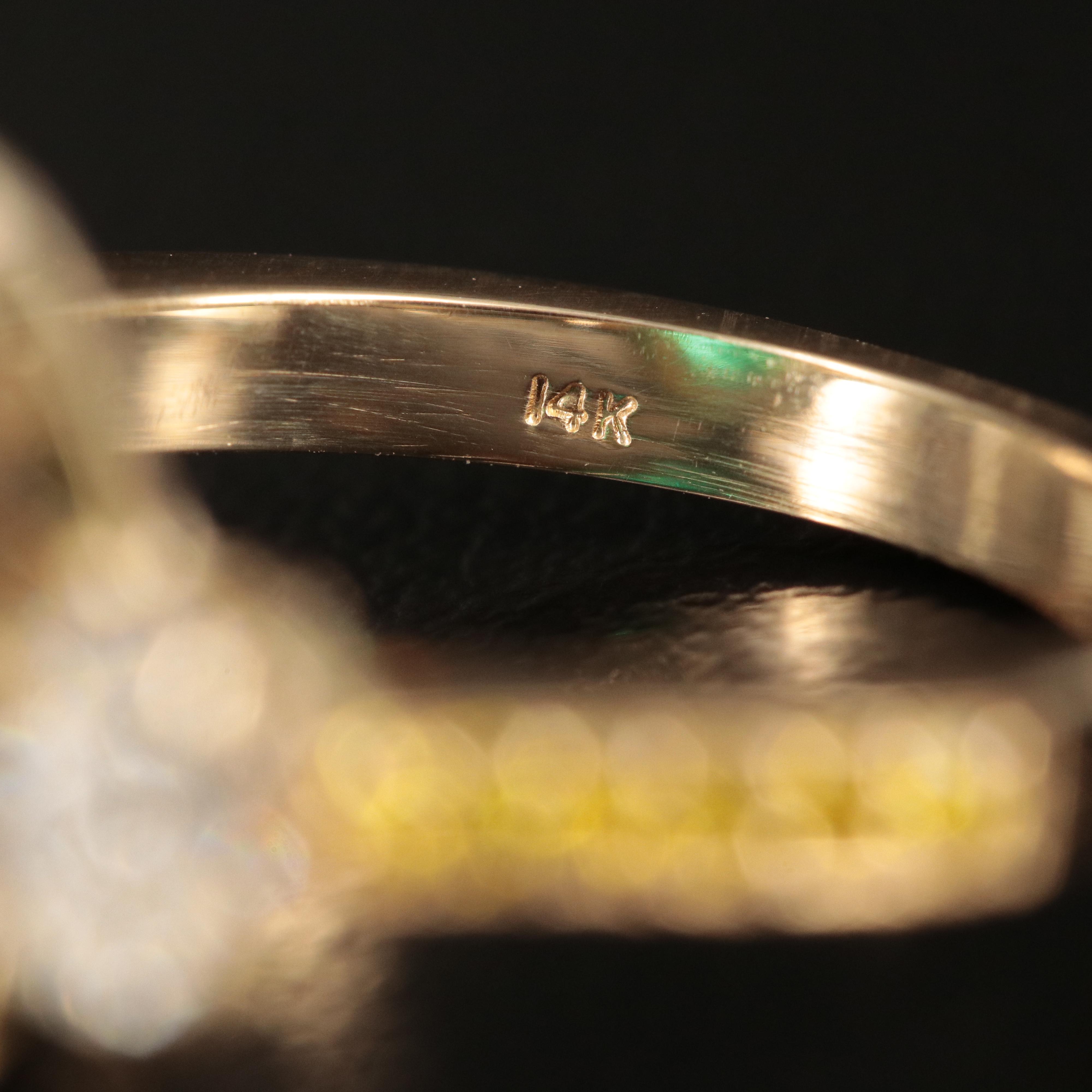 14K Emerald and Diamond Ring