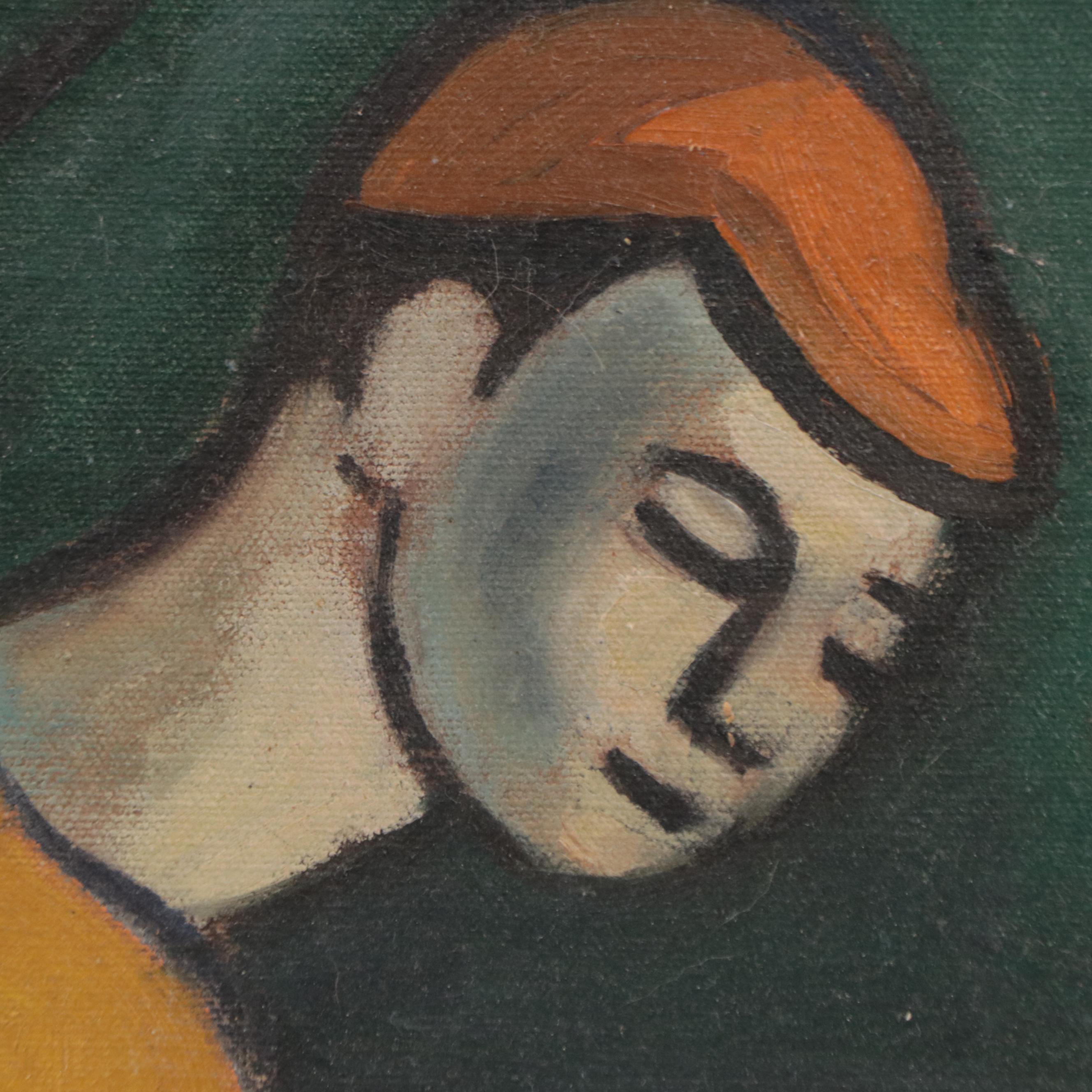 E. Shapira Figural Oil Painting "Adolescents"