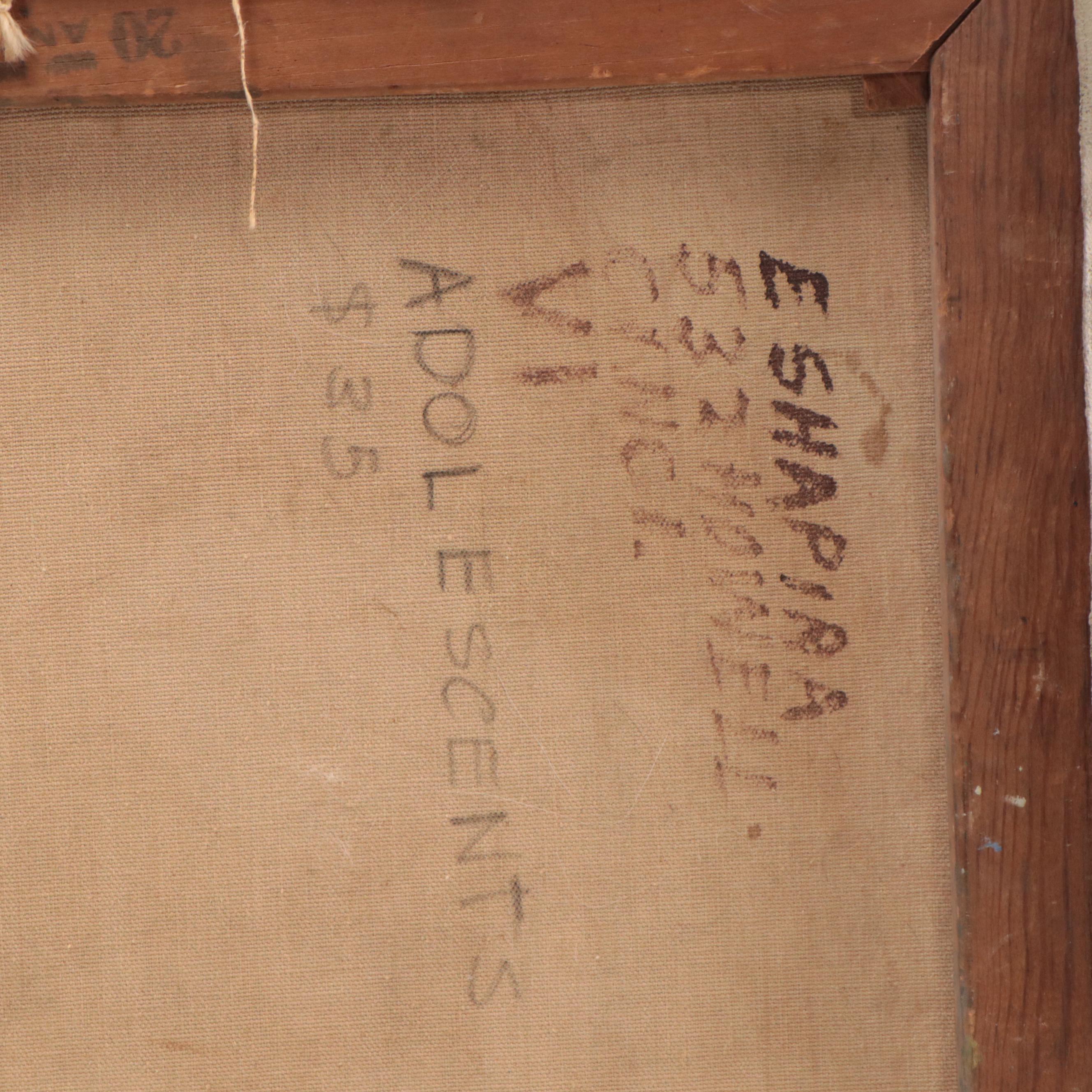 E. Shapira Figural Oil Painting "Adolescents"