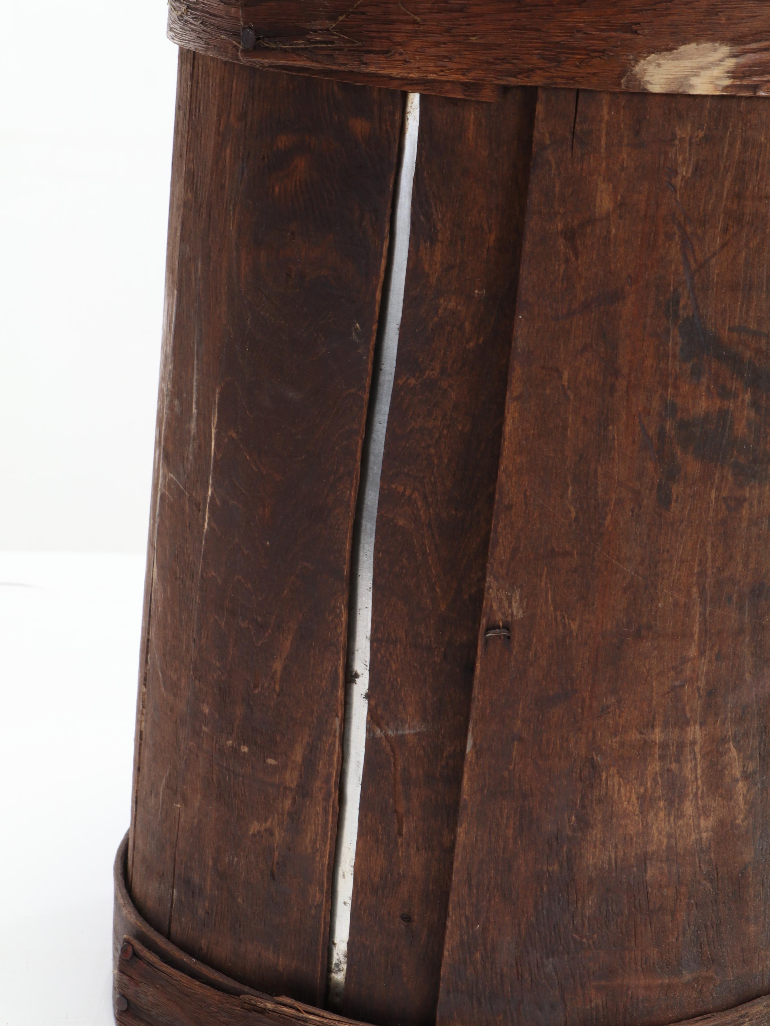 Metal Oil Can With Wooden Crate, Early 20th Century