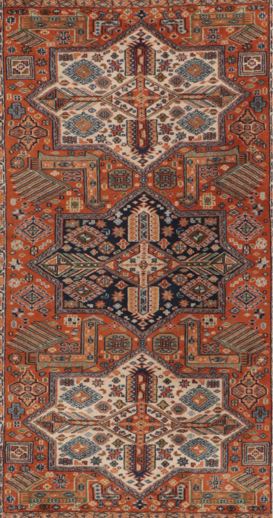 4'1 x 6'6 Hand-Knotted Caucasian Akstafa Area Rug