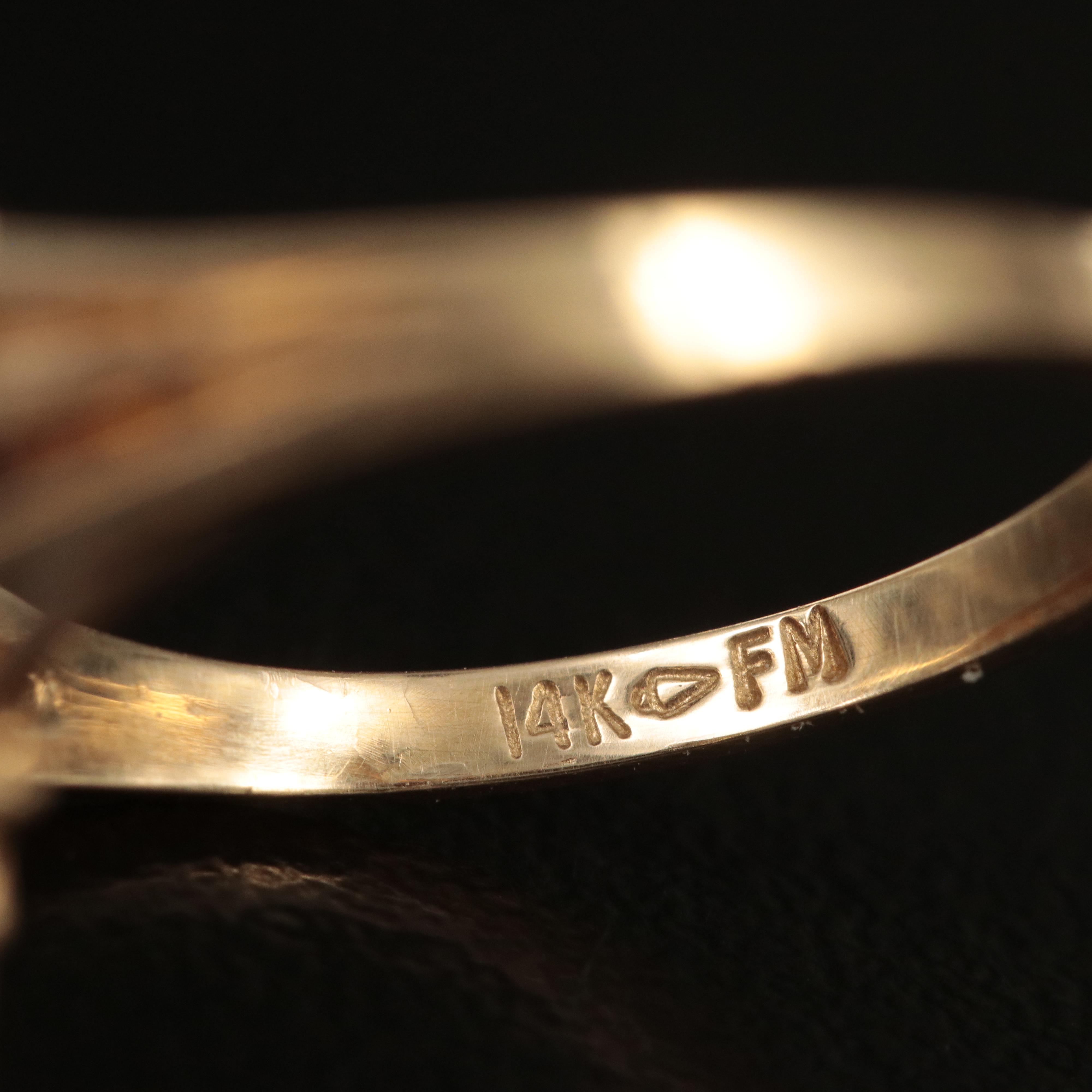 14K 0.15 CTW Diamond Navette Cluster Ring