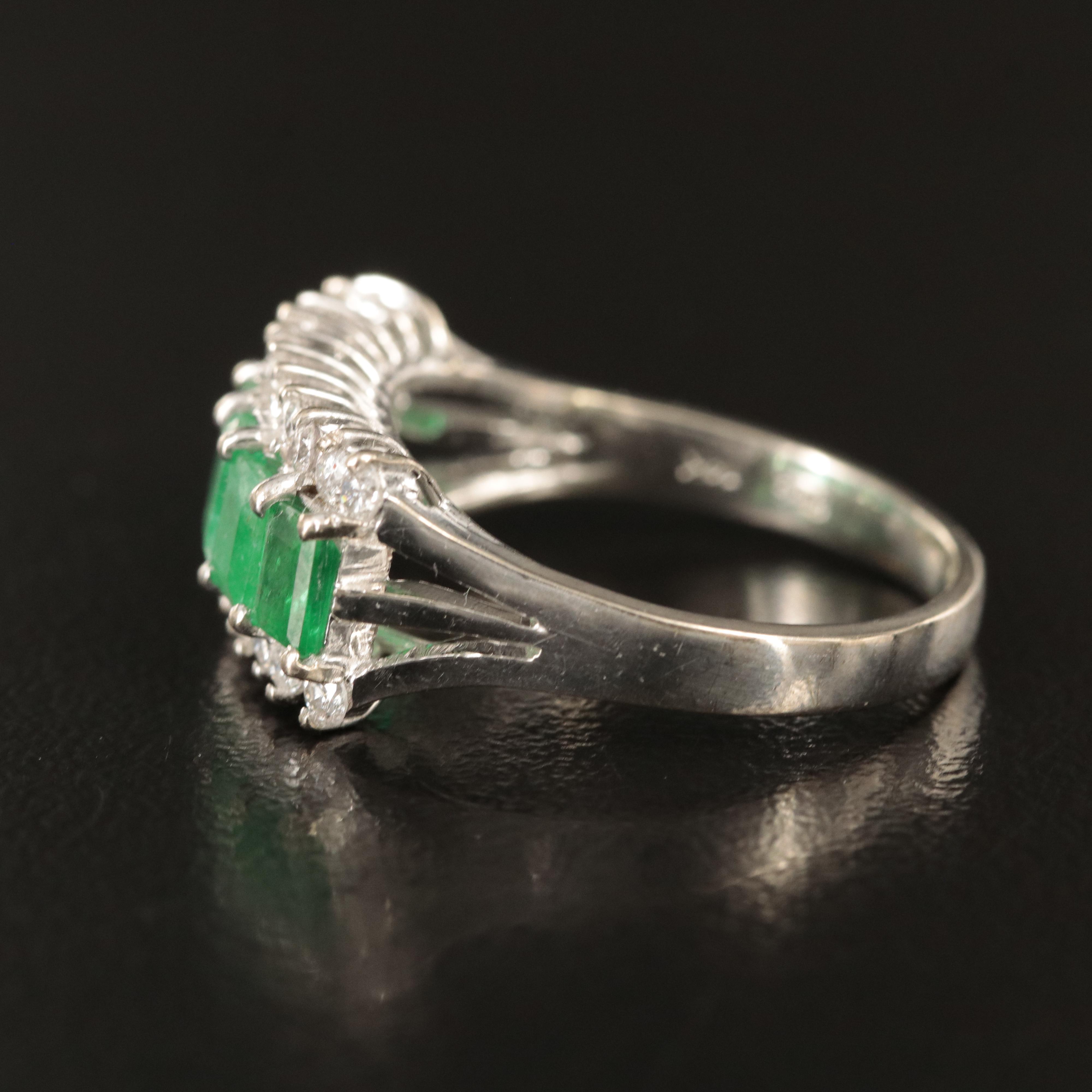 14K Emerald and Diamond Ring