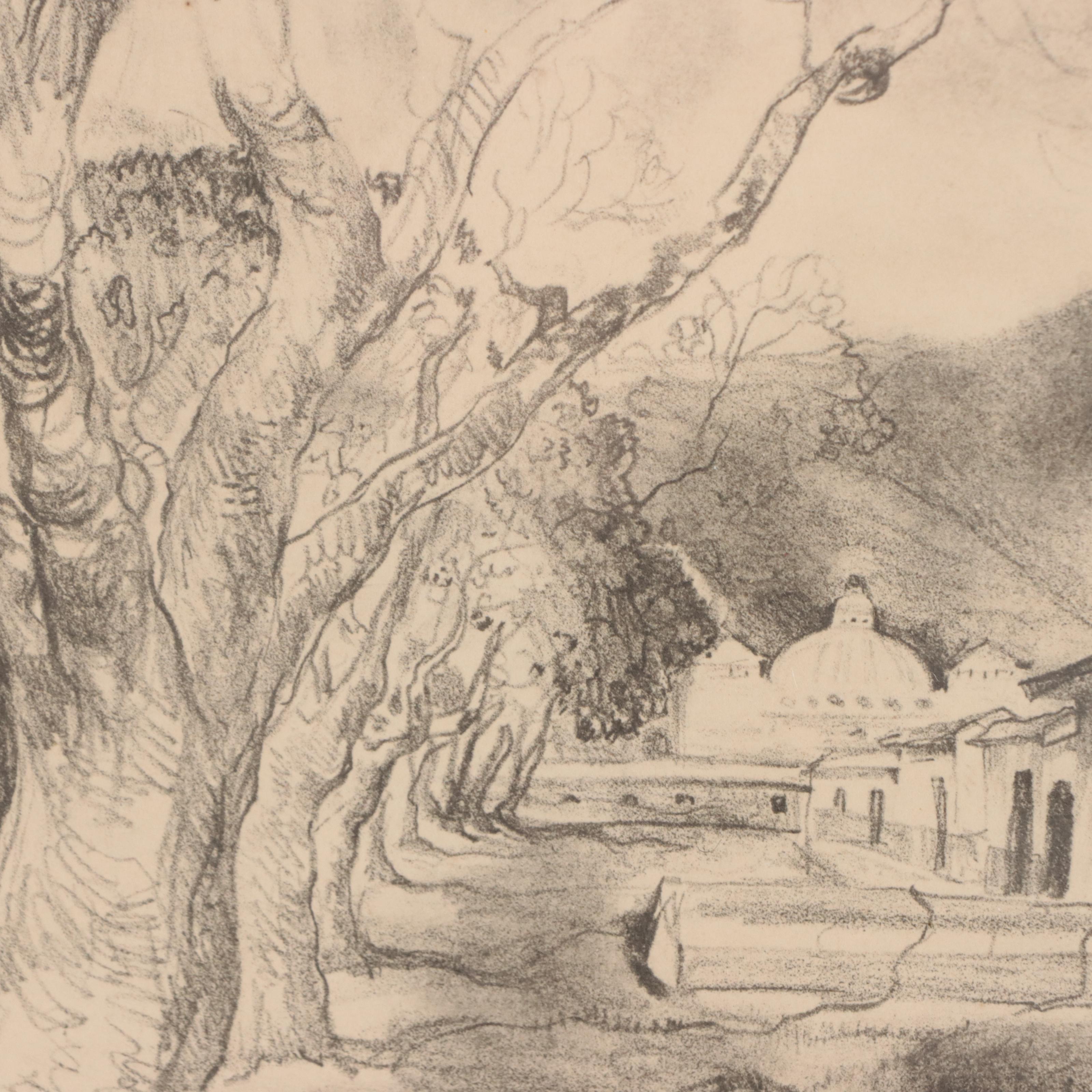 Reginald Grooms Lithograph "The Alameda," 1932