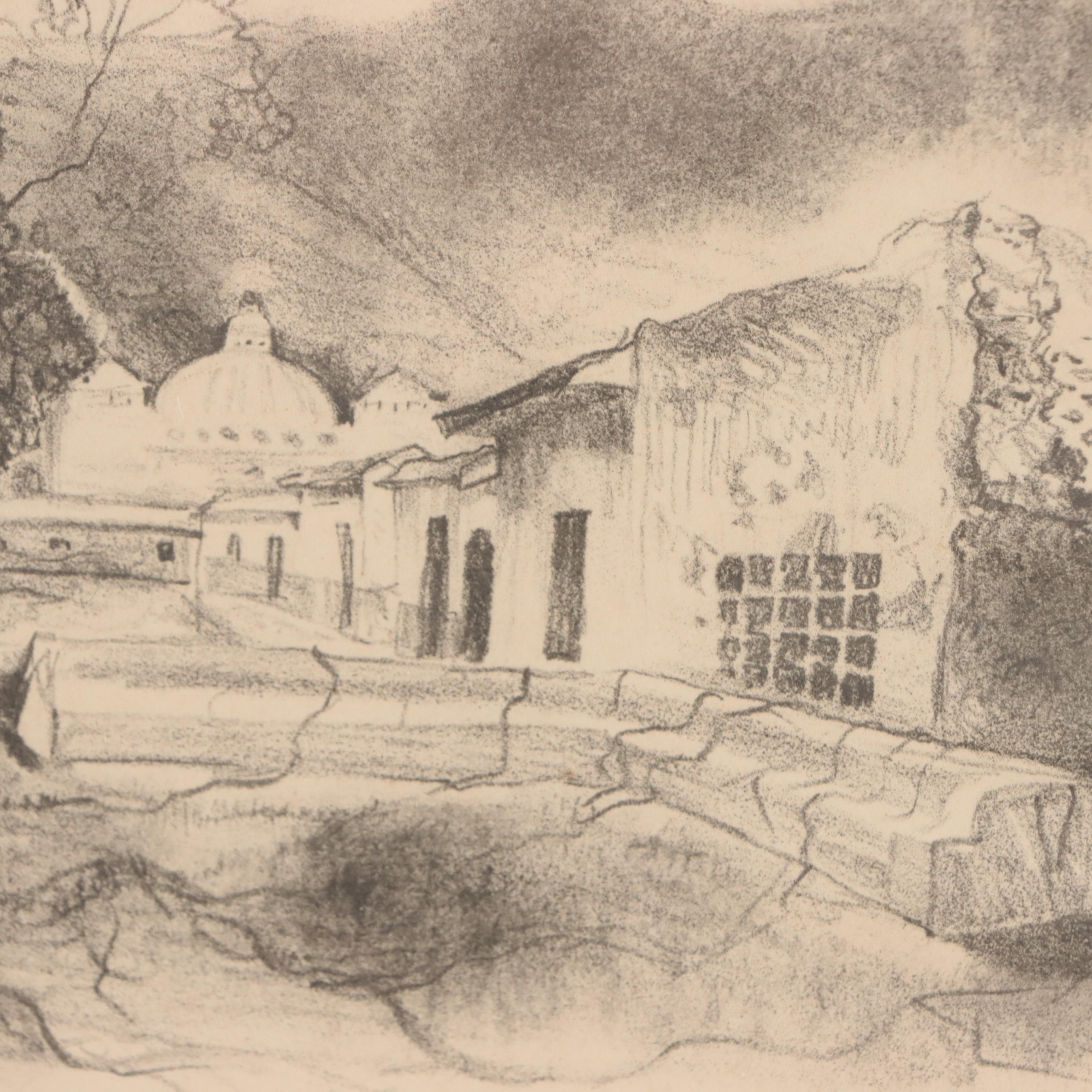 Reginald Grooms Lithograph "The Alameda," 1932