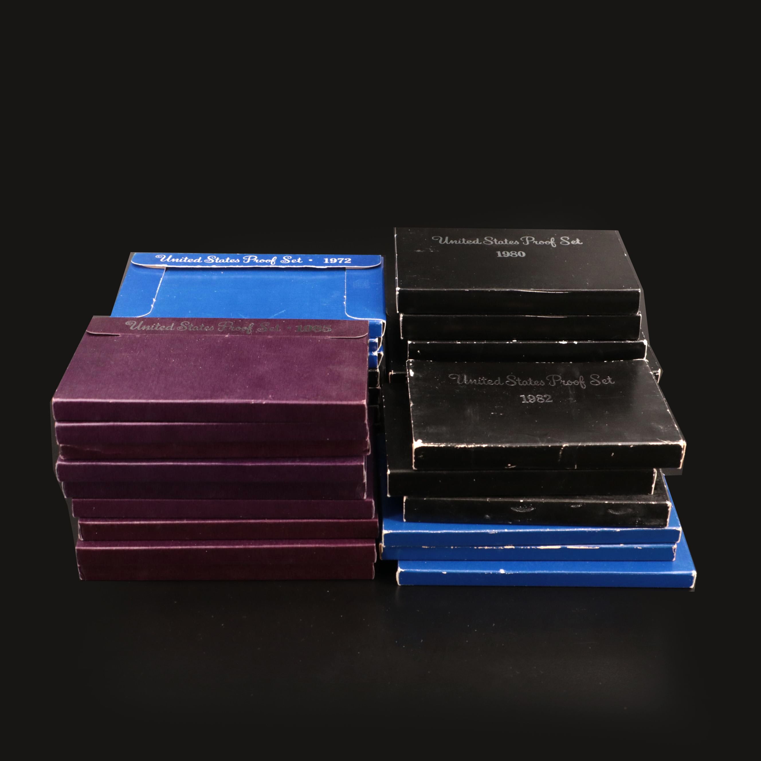 Thirty-Three U.S. Mint Proof Sets, 1970s and 1980s