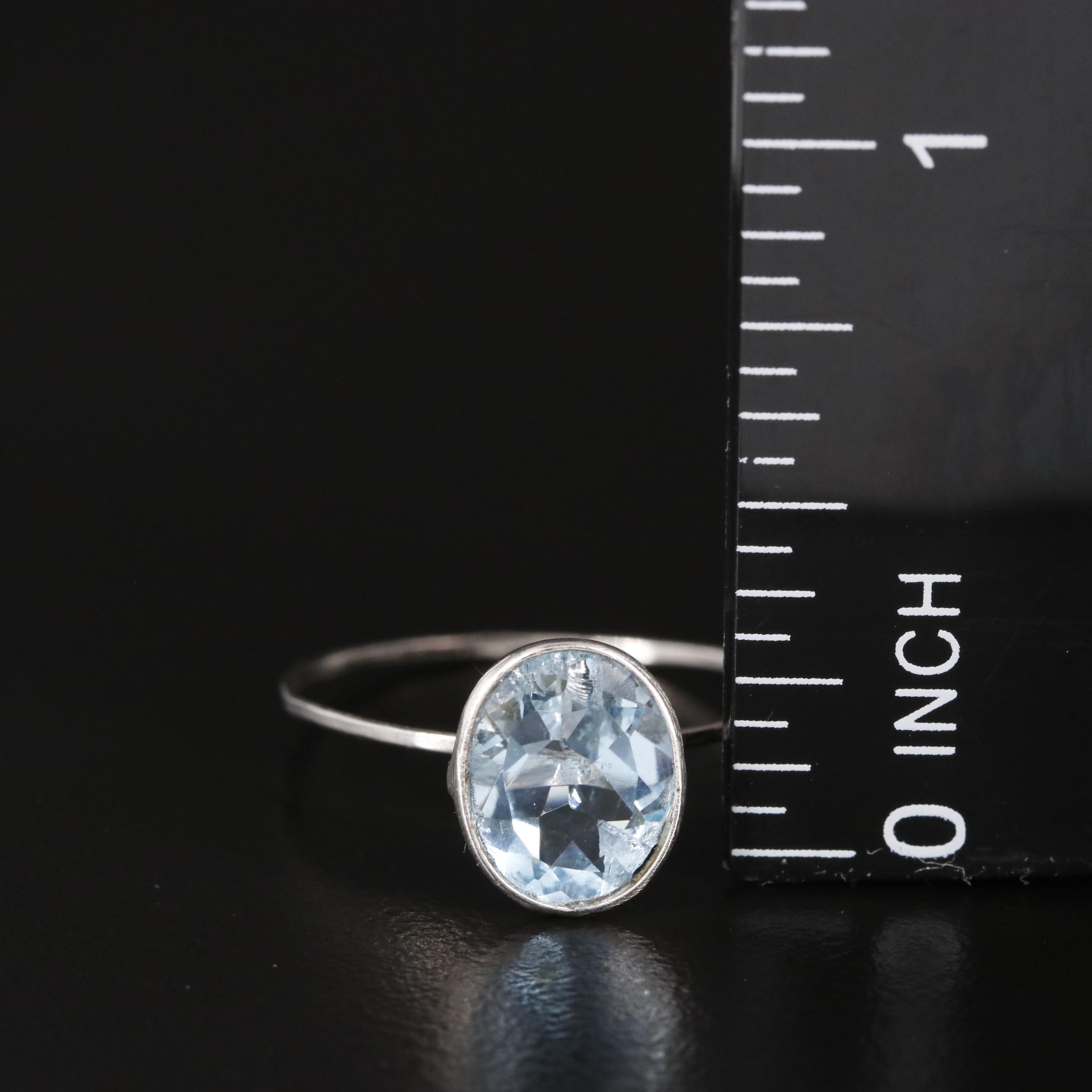14K Blue Topaz Ring