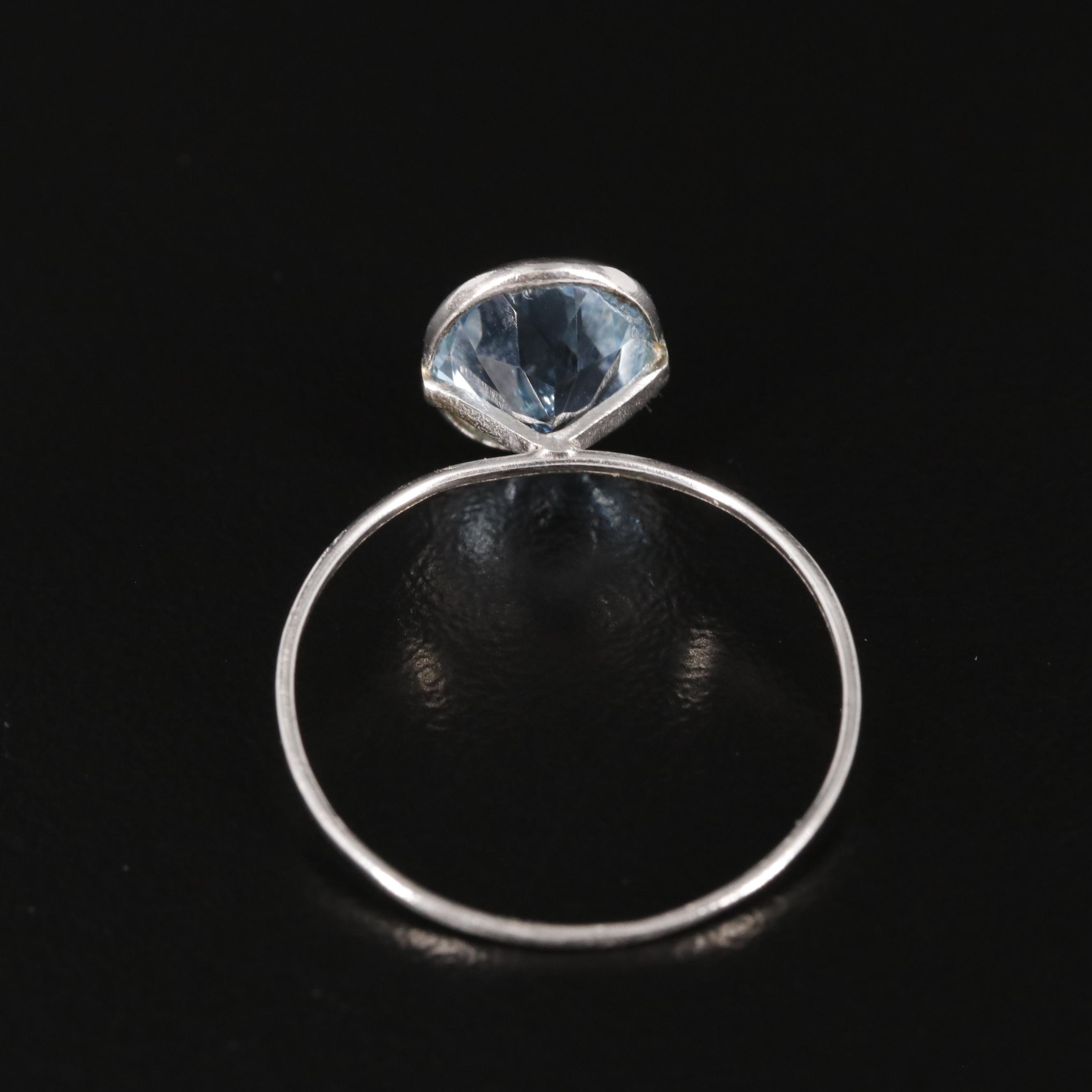 14K Blue Topaz Ring