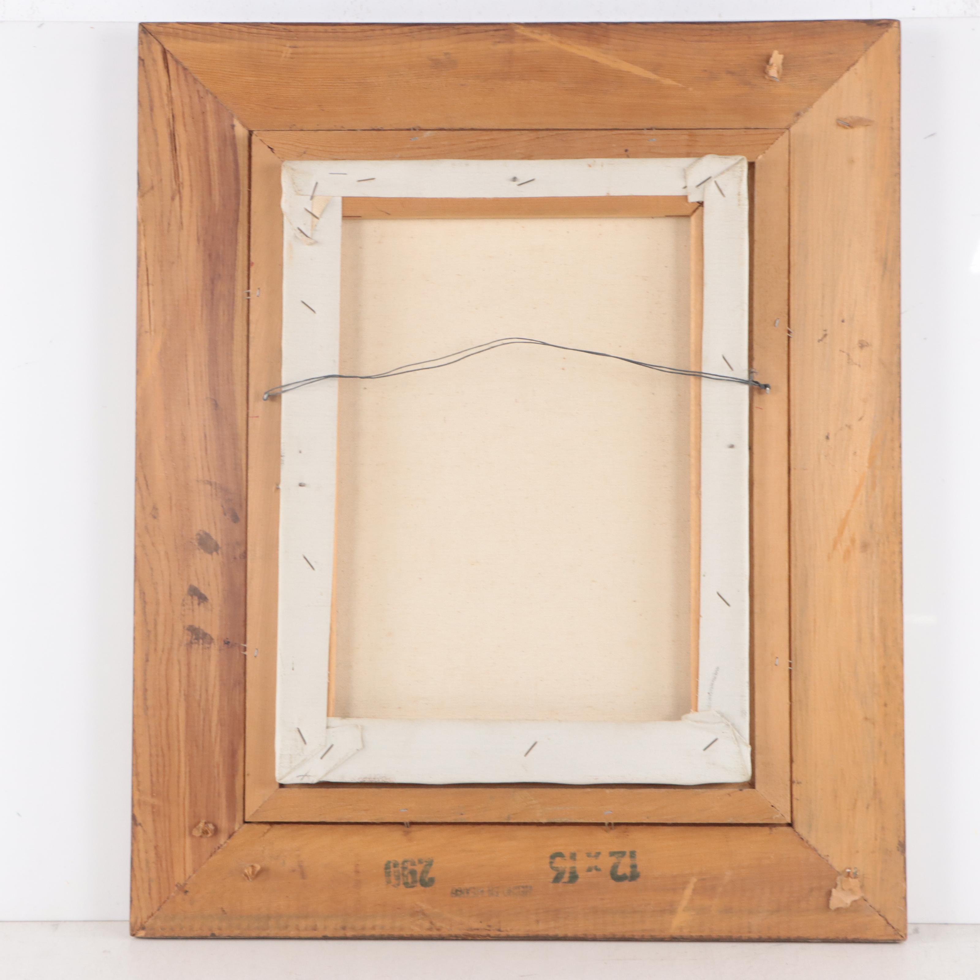 Portrait Oil Painting of a Rabbi, Late 20th Century