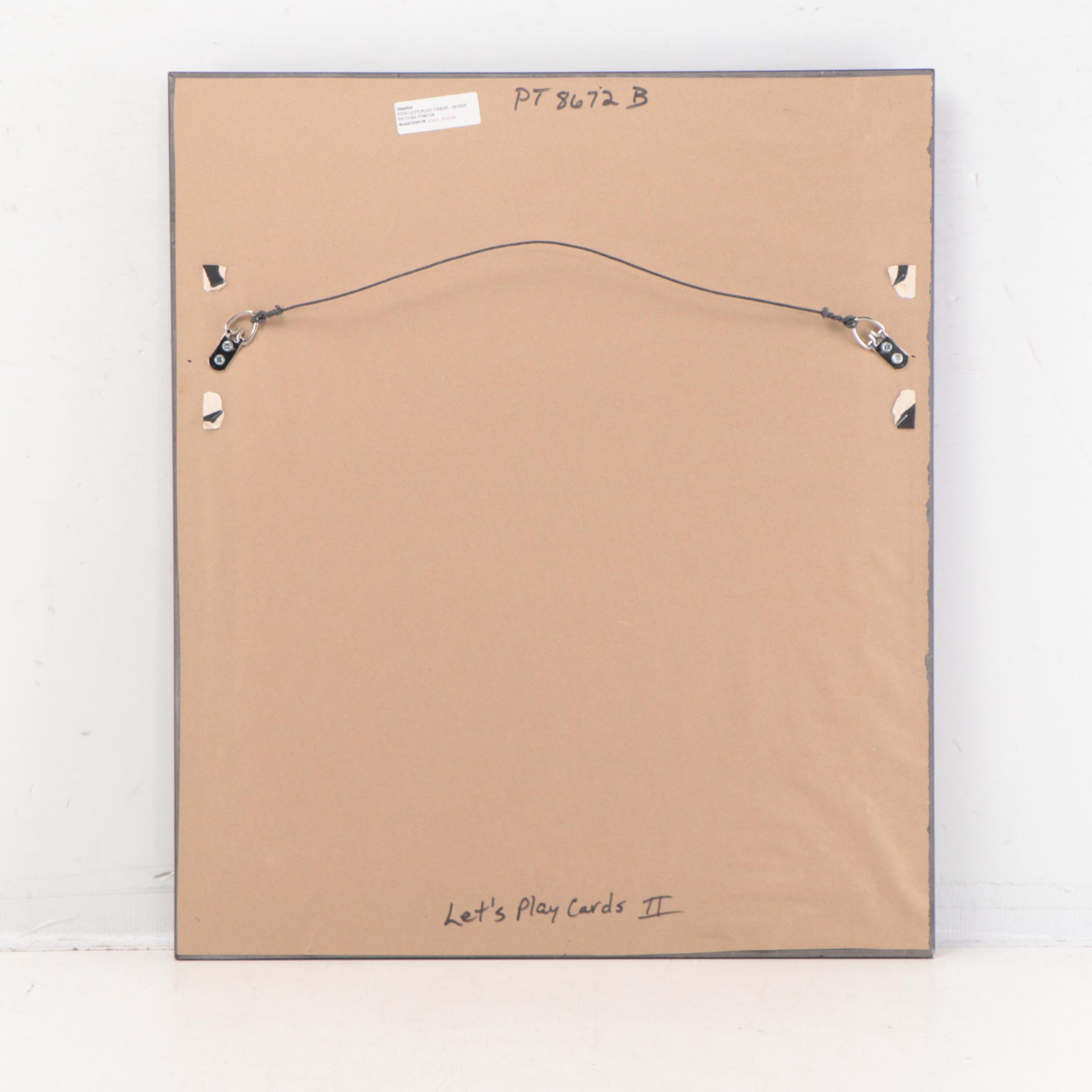 Offset Lithograph of the Queen of Spades "Let's Play Cards"