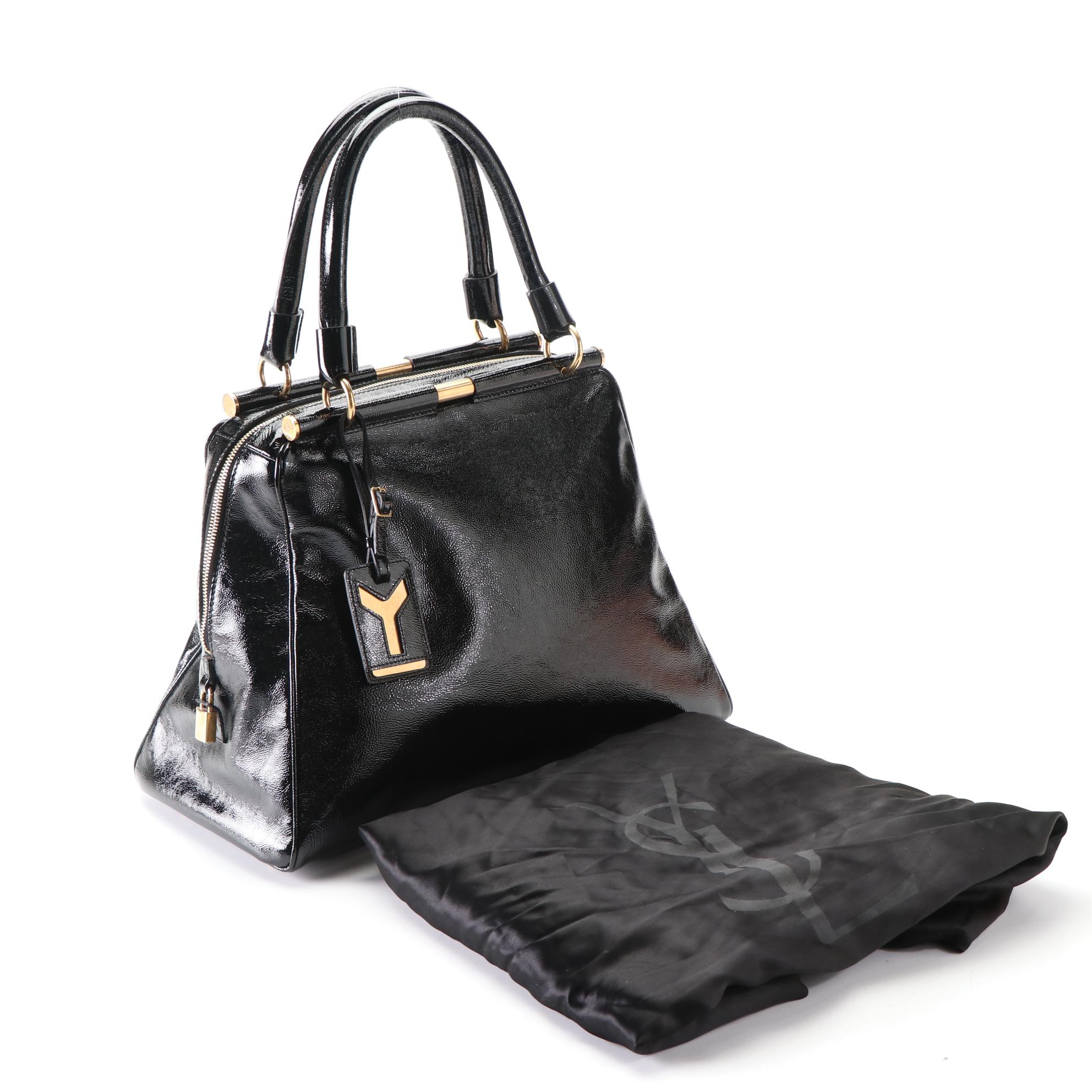 Yves Saint Laurent Rive Gauche Majorelle Bag in Patent Leather