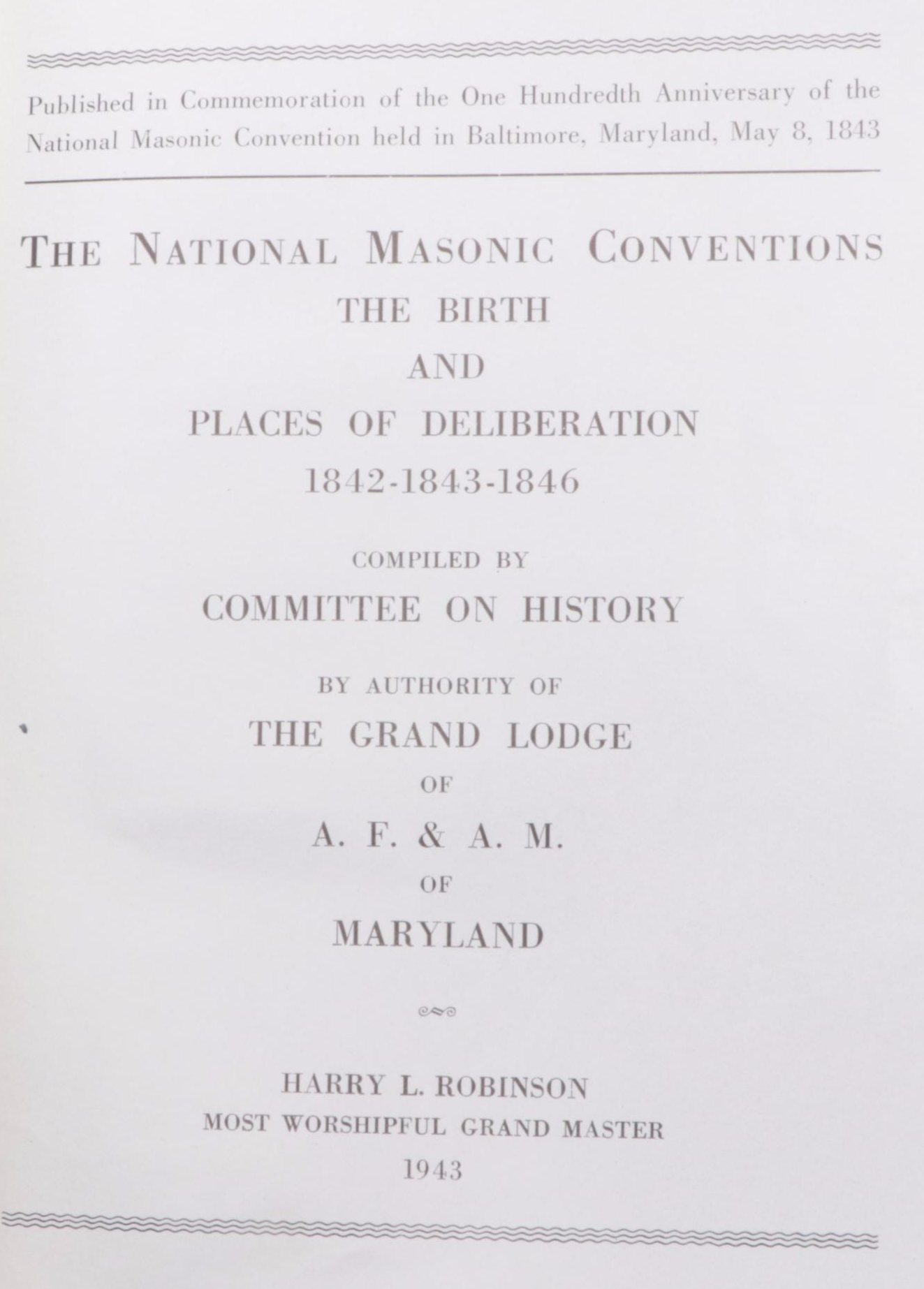 Multi-Signed "The National Masonic Convention: Centennial Celebration," 1943