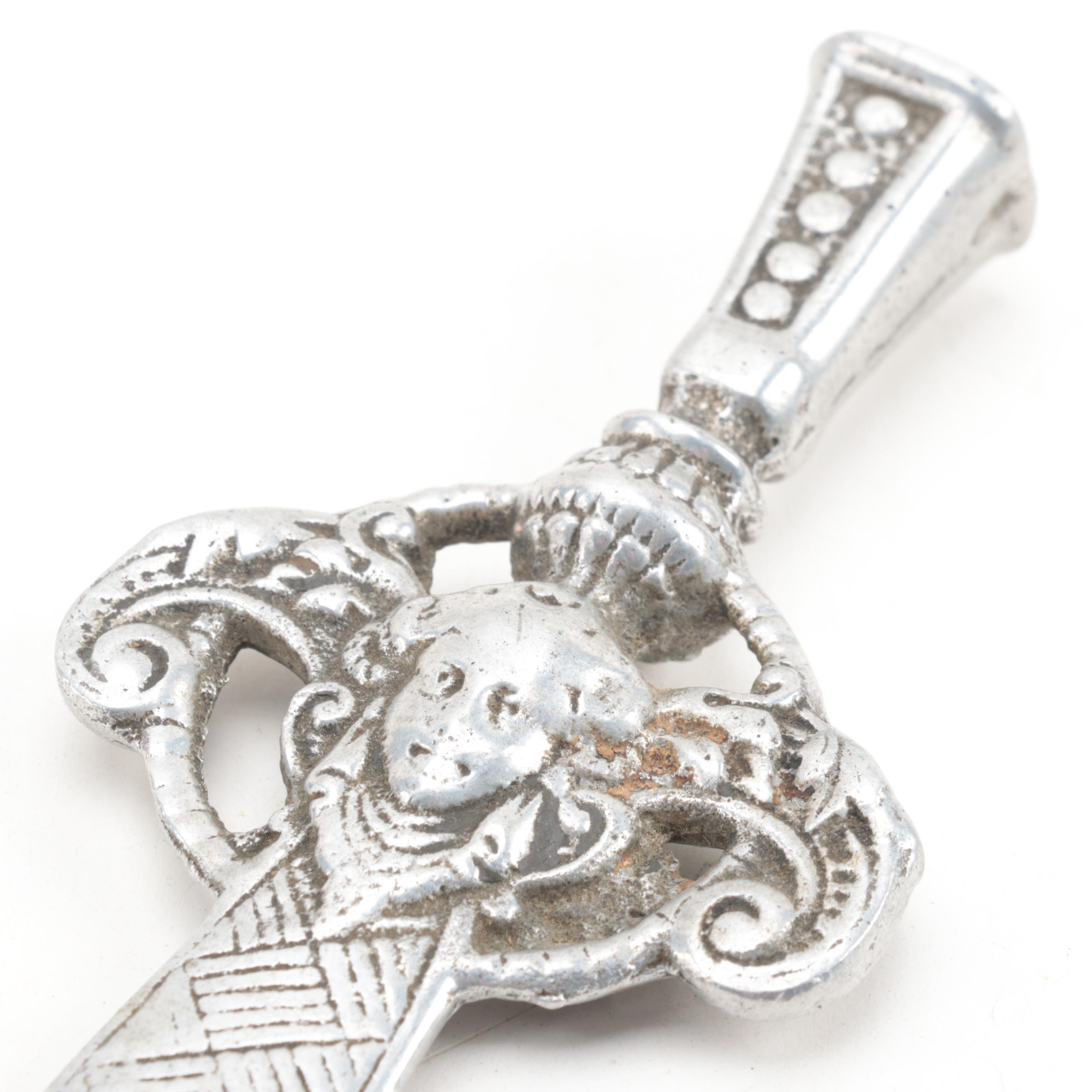 Clay and Ceramic Marbles with Sterling Silver Thimble, Puzzle Box and More