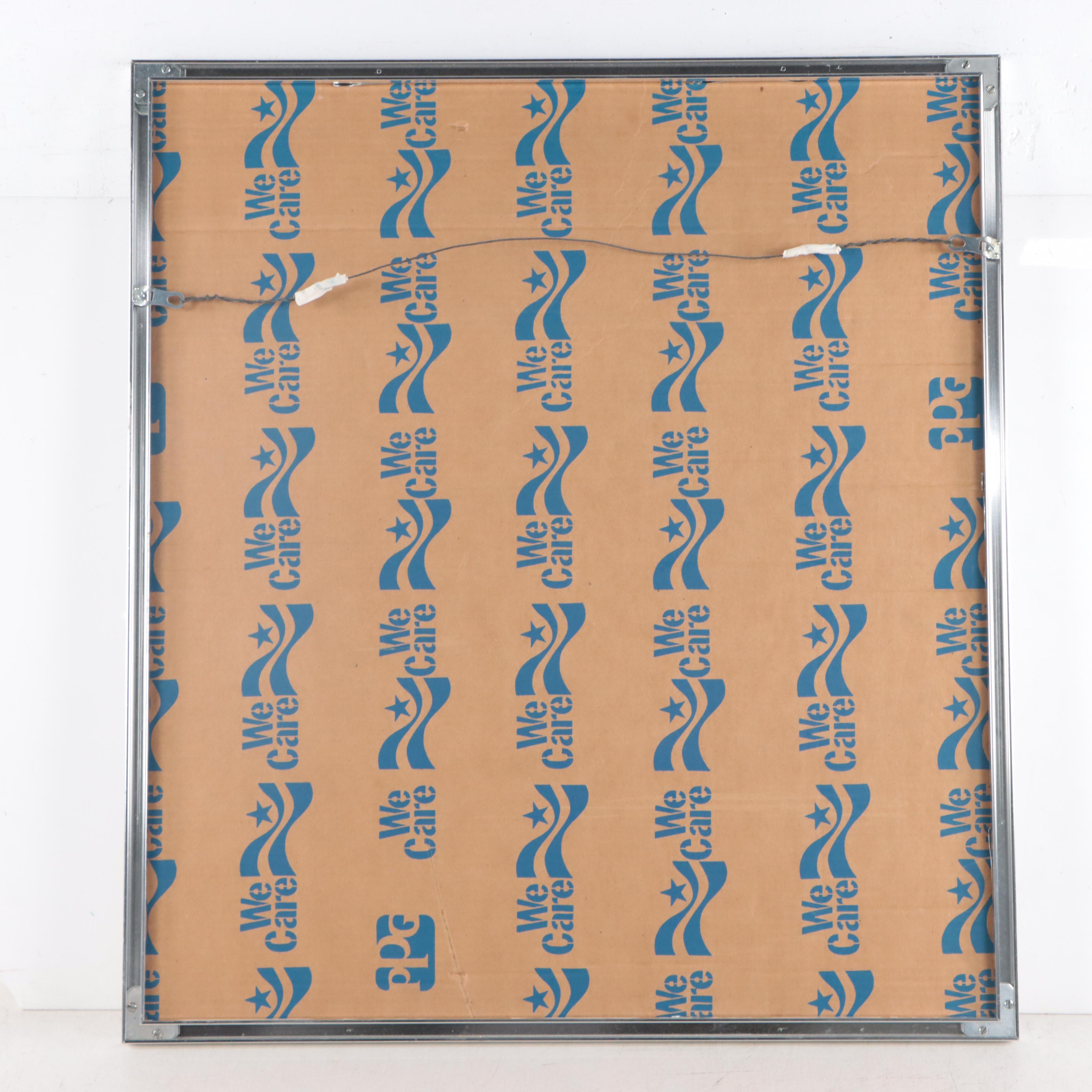 Sheila Bonser Tropical Monoprint "Flamingo Lady"