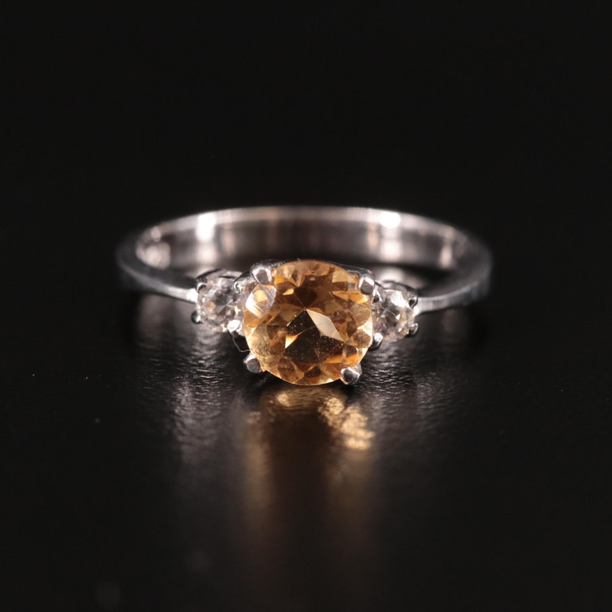 Sterling and Citrine Ring