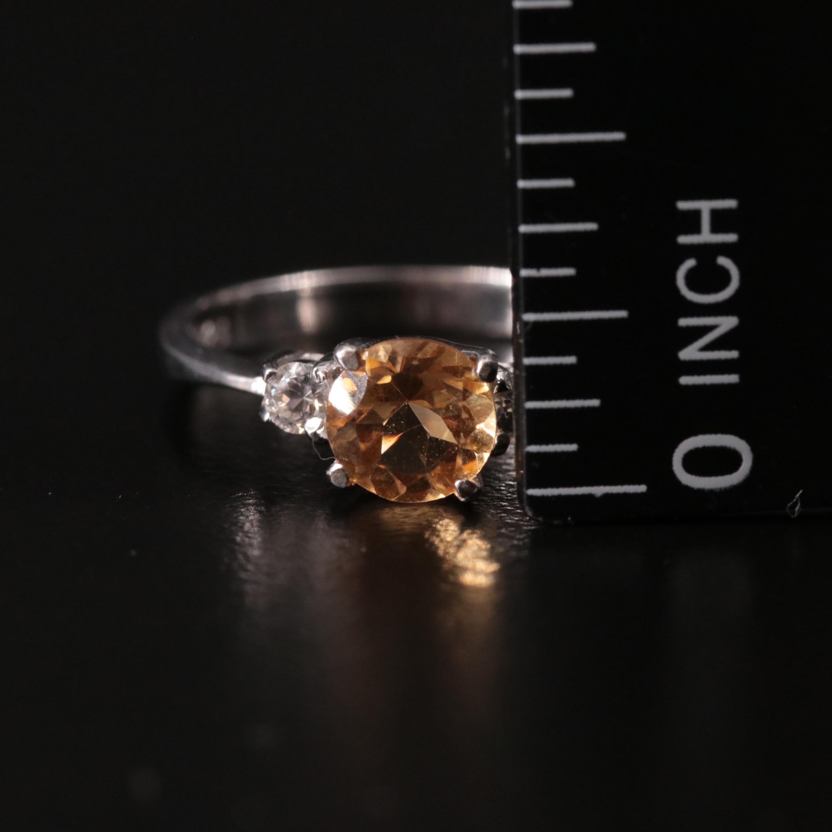 Sterling and Citrine Ring