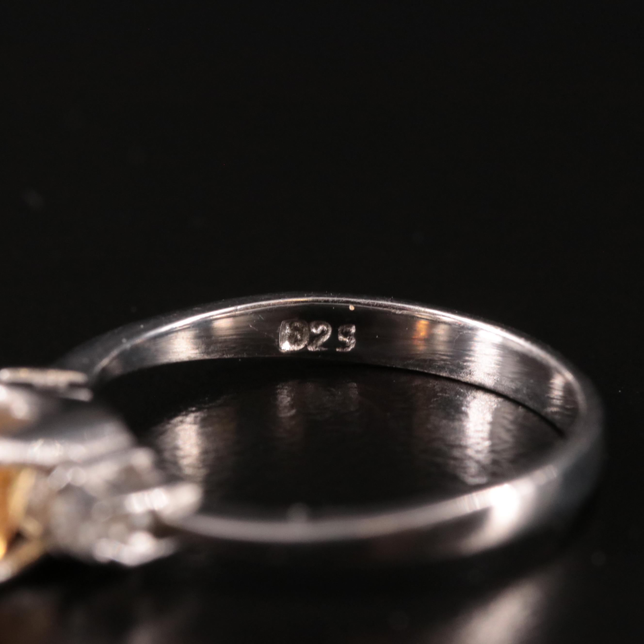 Sterling and Citrine Ring