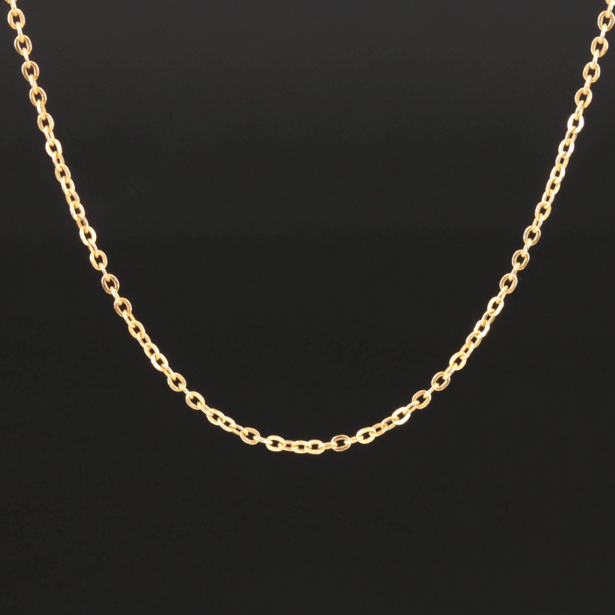 Italian 14K Cable Chain Necklace