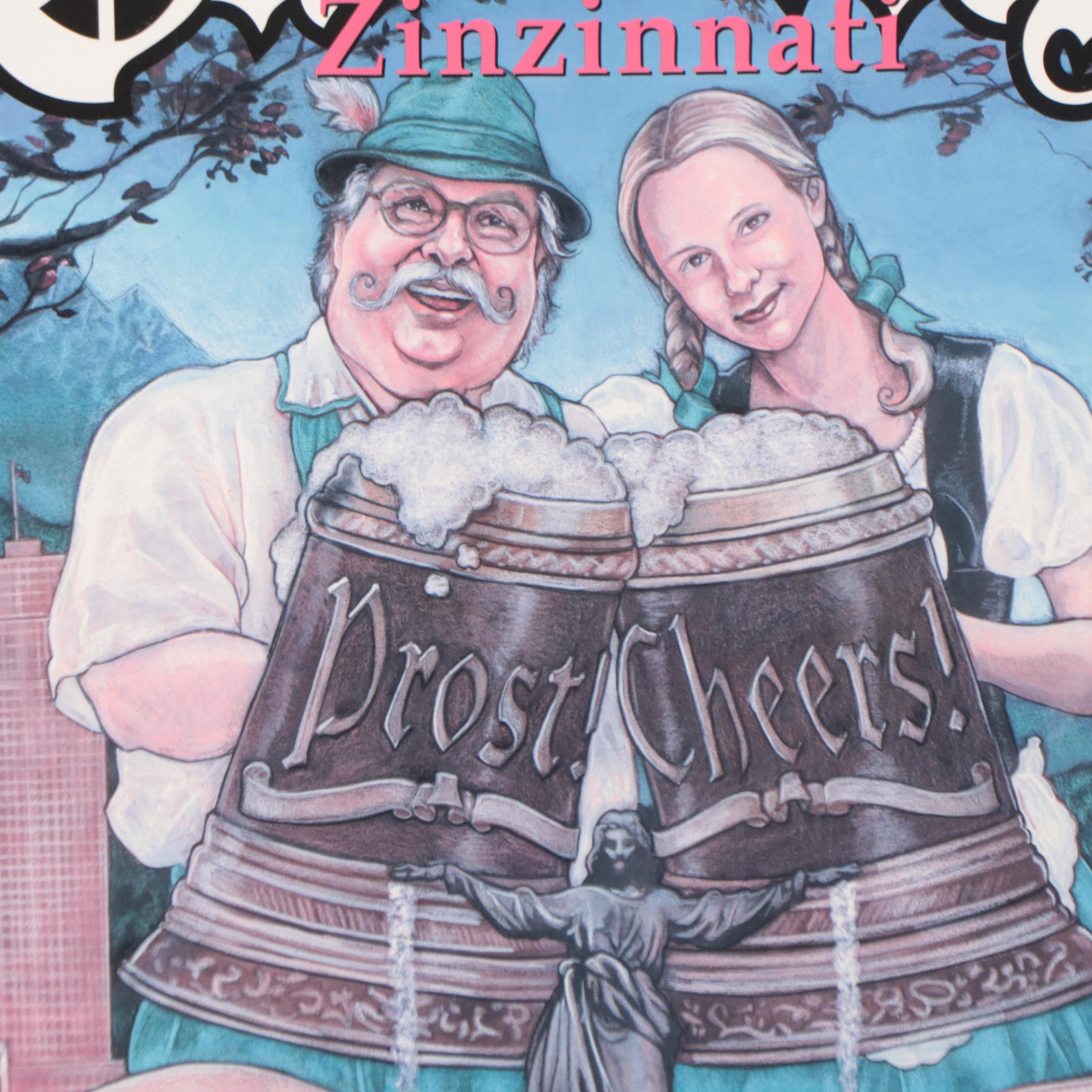 German Beer Advertisement Posters Including "Oktoberfest Zinzinnati"