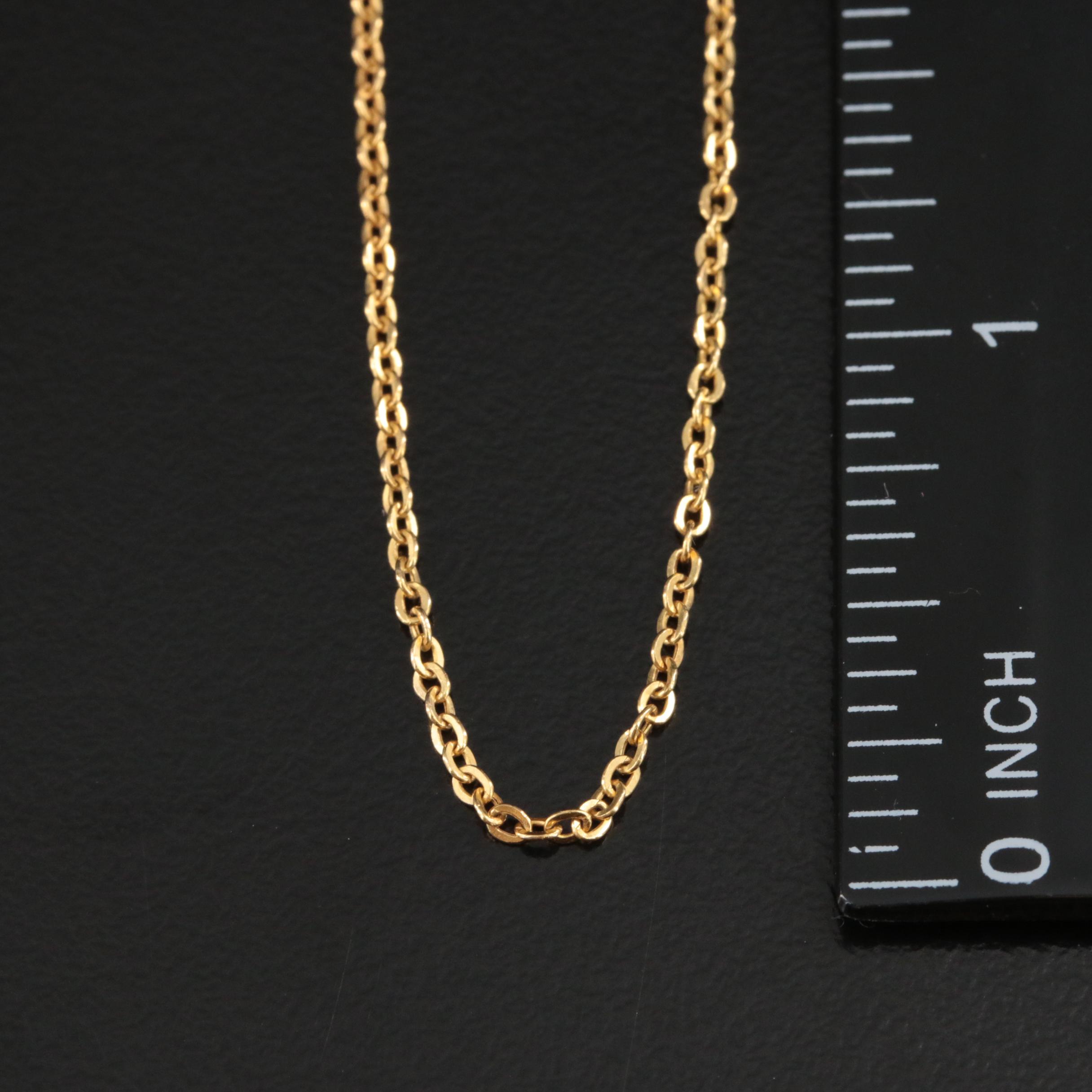 Italian 14K Cable Chain Necklace