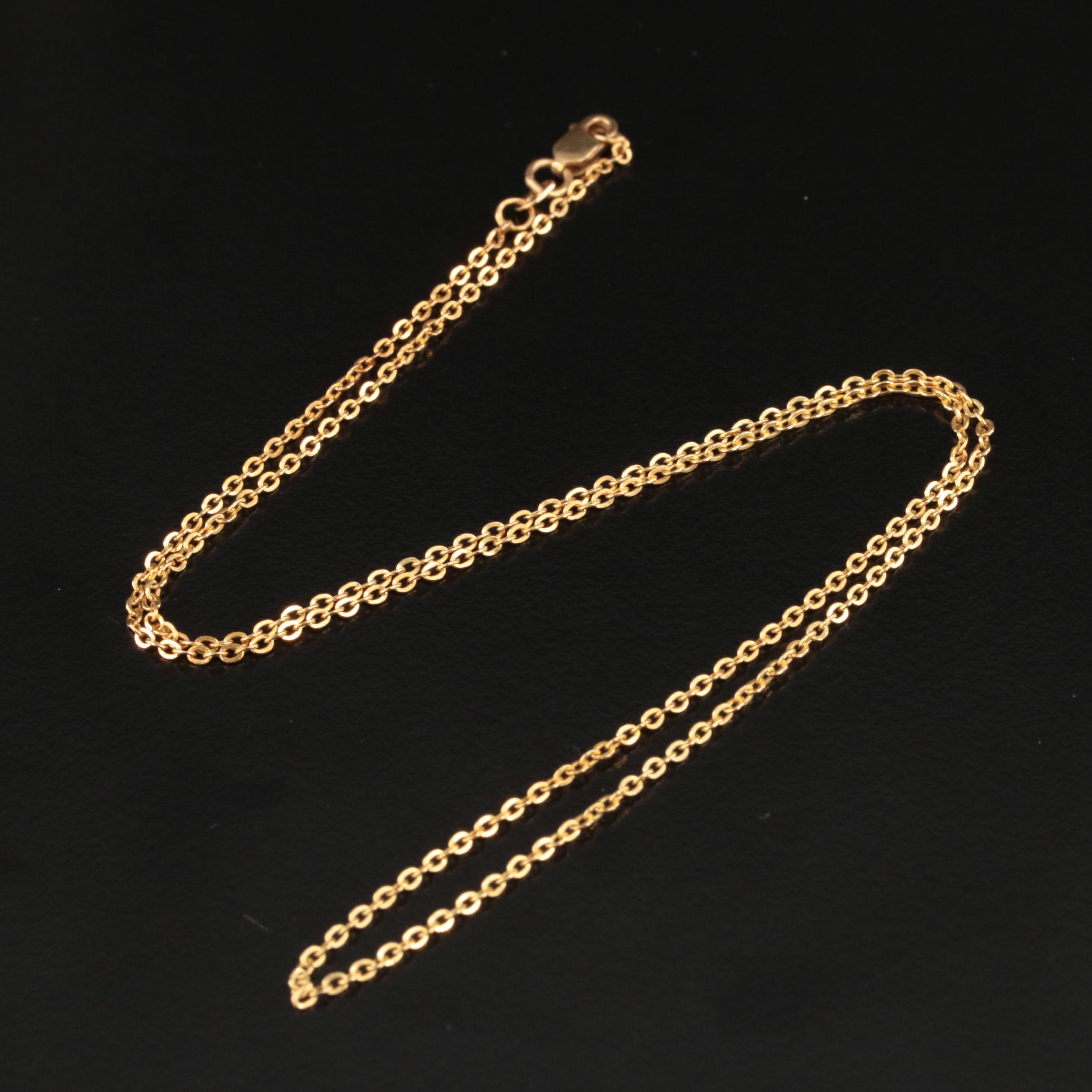 Italian 14K Cable Chain Necklace