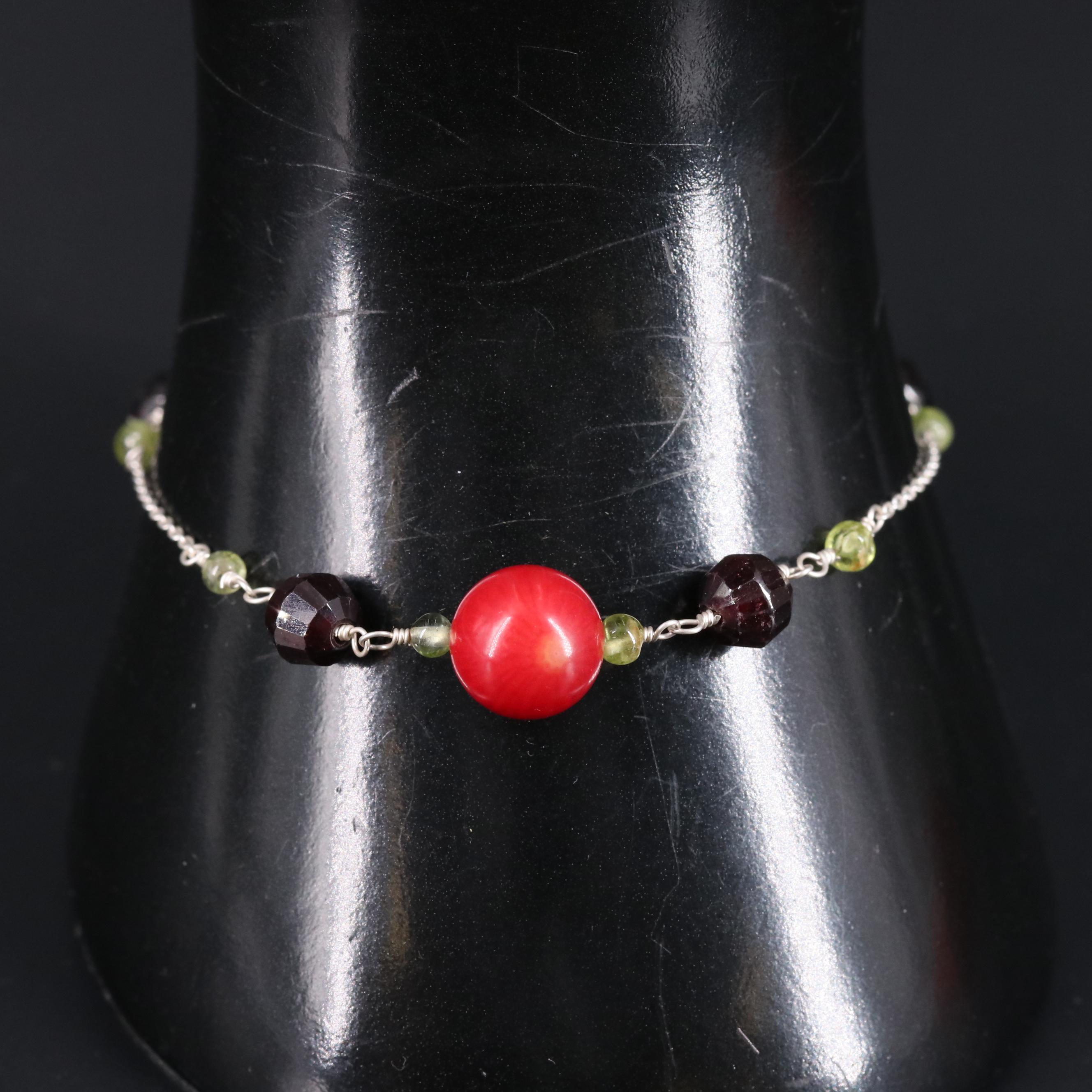 Sterling Silver Gemstone Bracelet