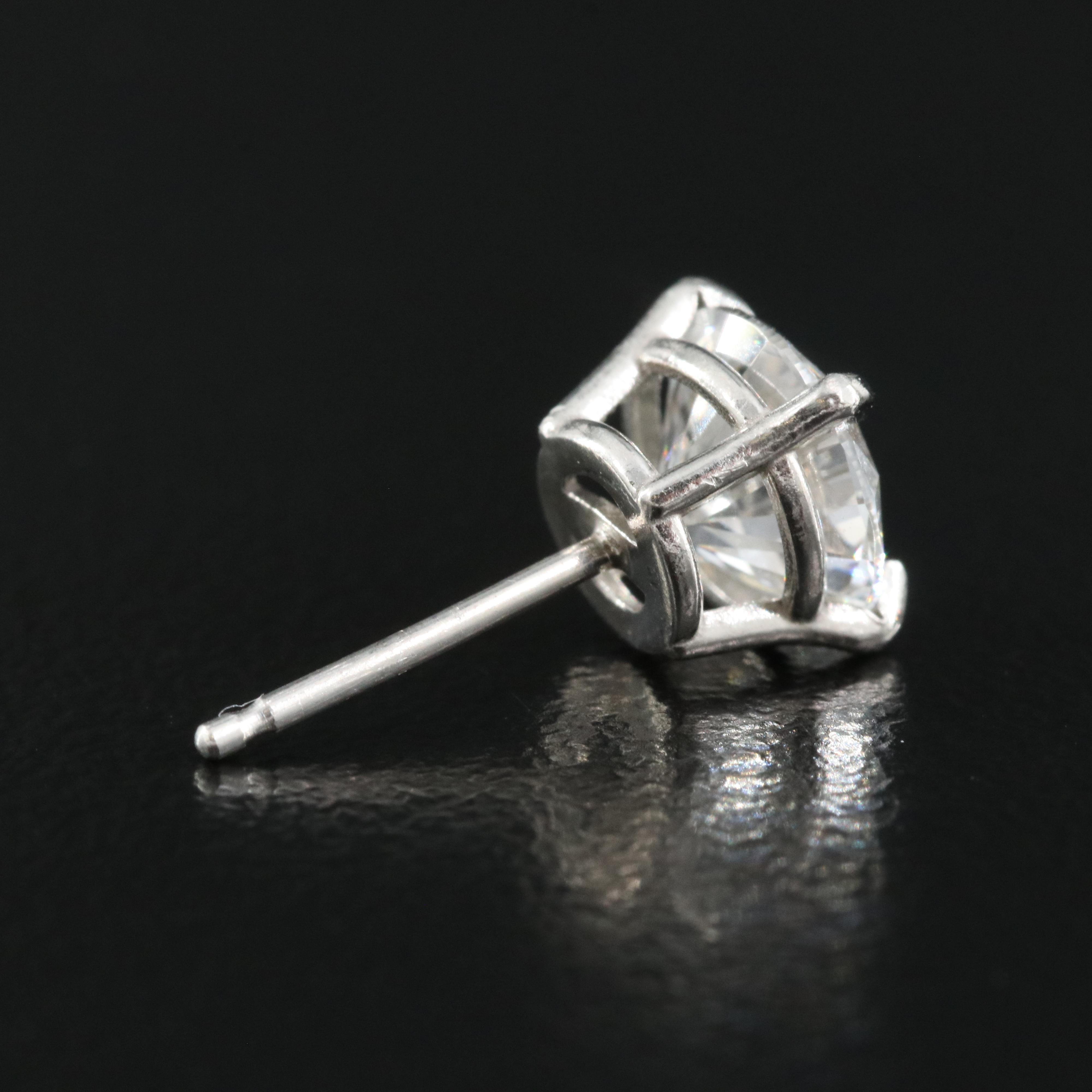 Platinum 2.20 CTW Lab Grown Diamond Stud Earrings with IGI Reports