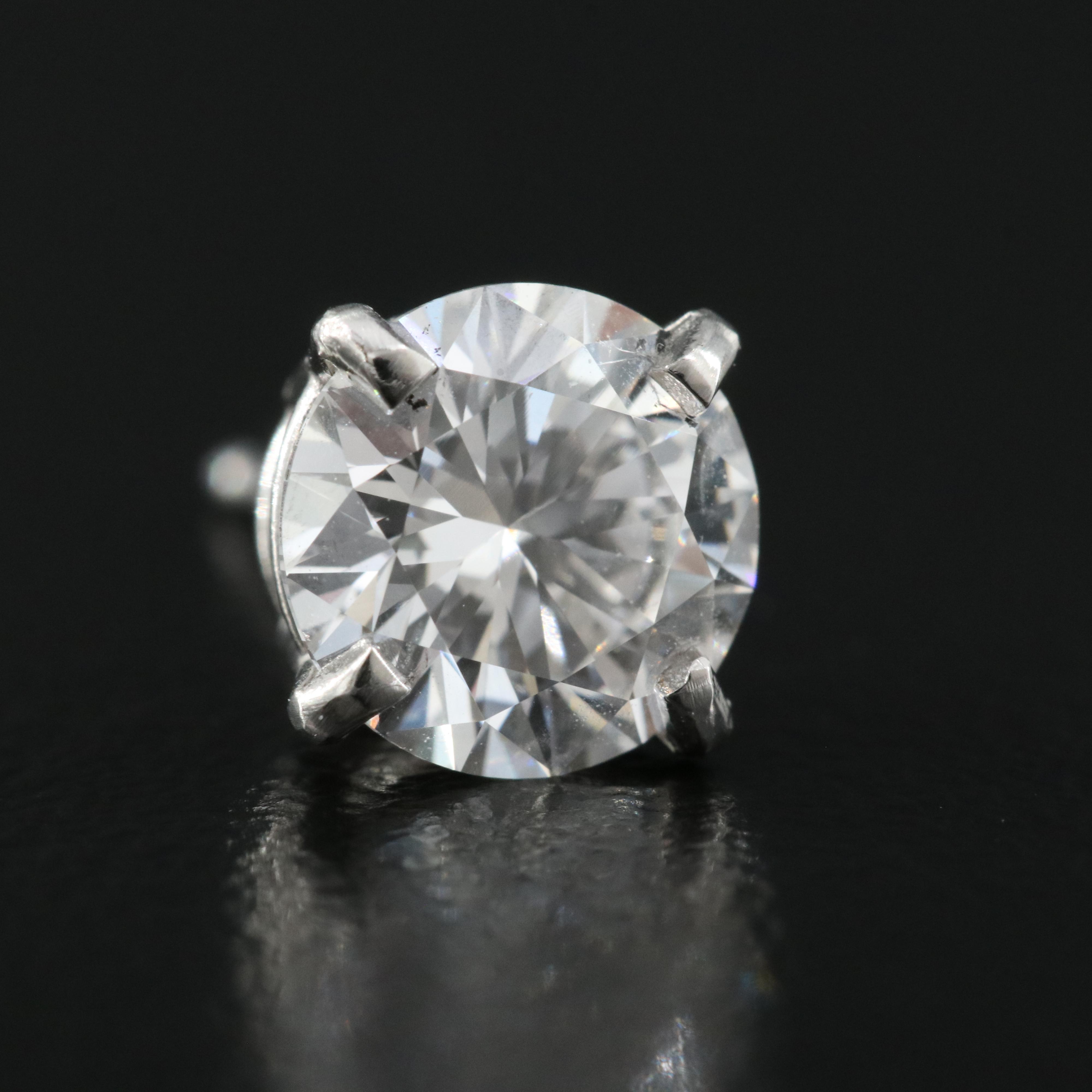 Platinum 2.20 CTW Lab Grown Diamond Stud Earrings with IGI Reports