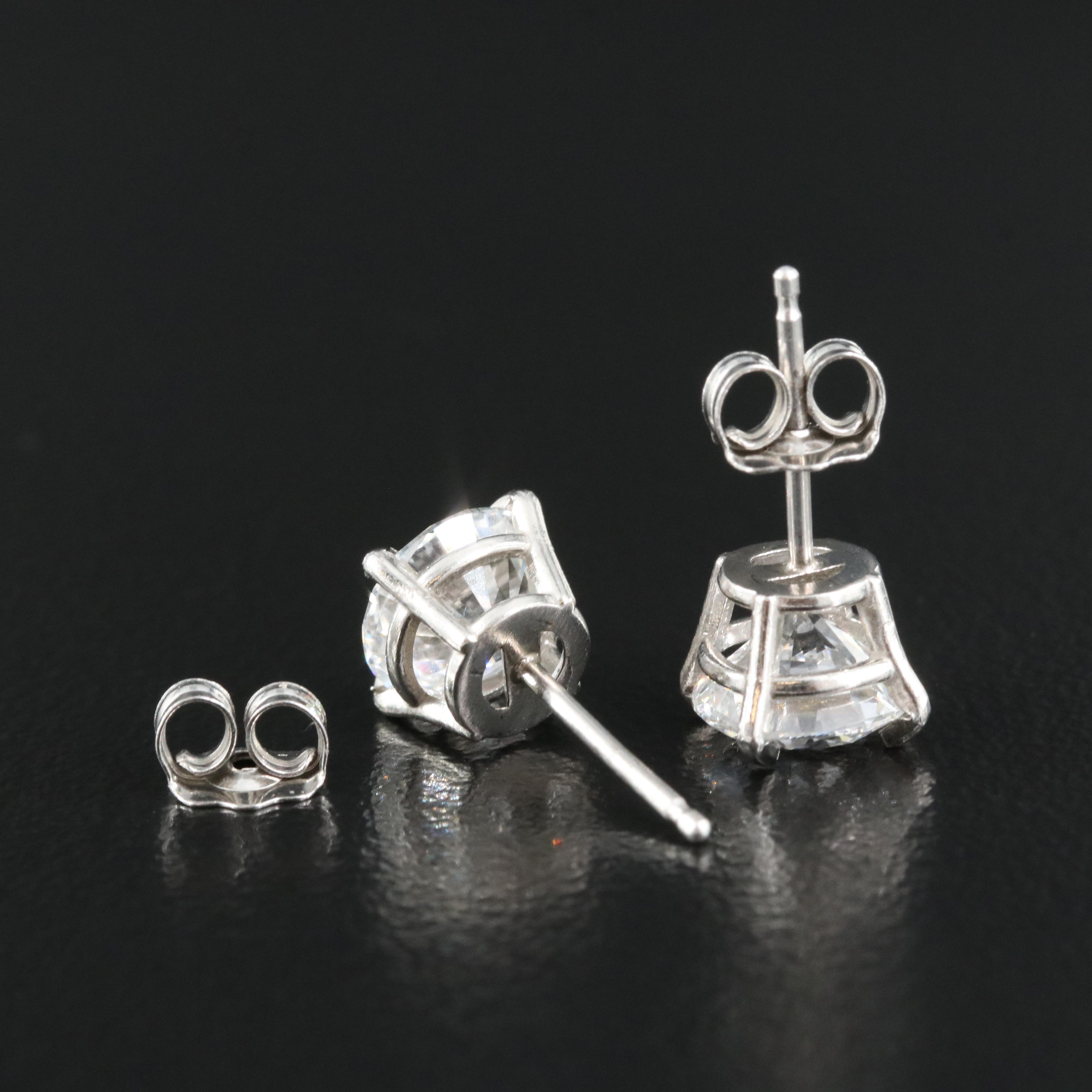 Platinum 2.20 CTW Lab Grown Diamond Stud Earrings with IGI Reports
