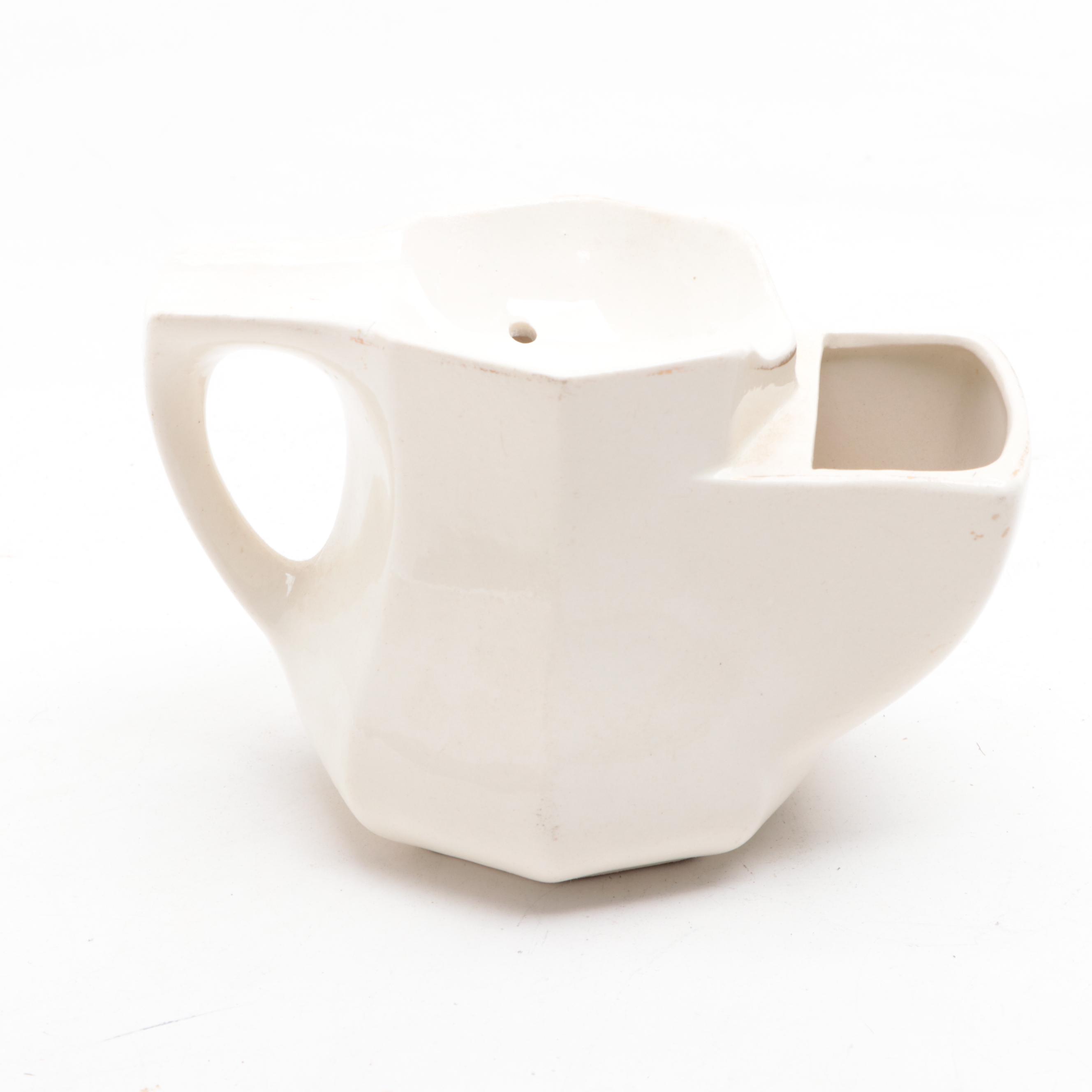 Lancasters Earthenware Shaving Mug with Other Razors and Grooming Tools